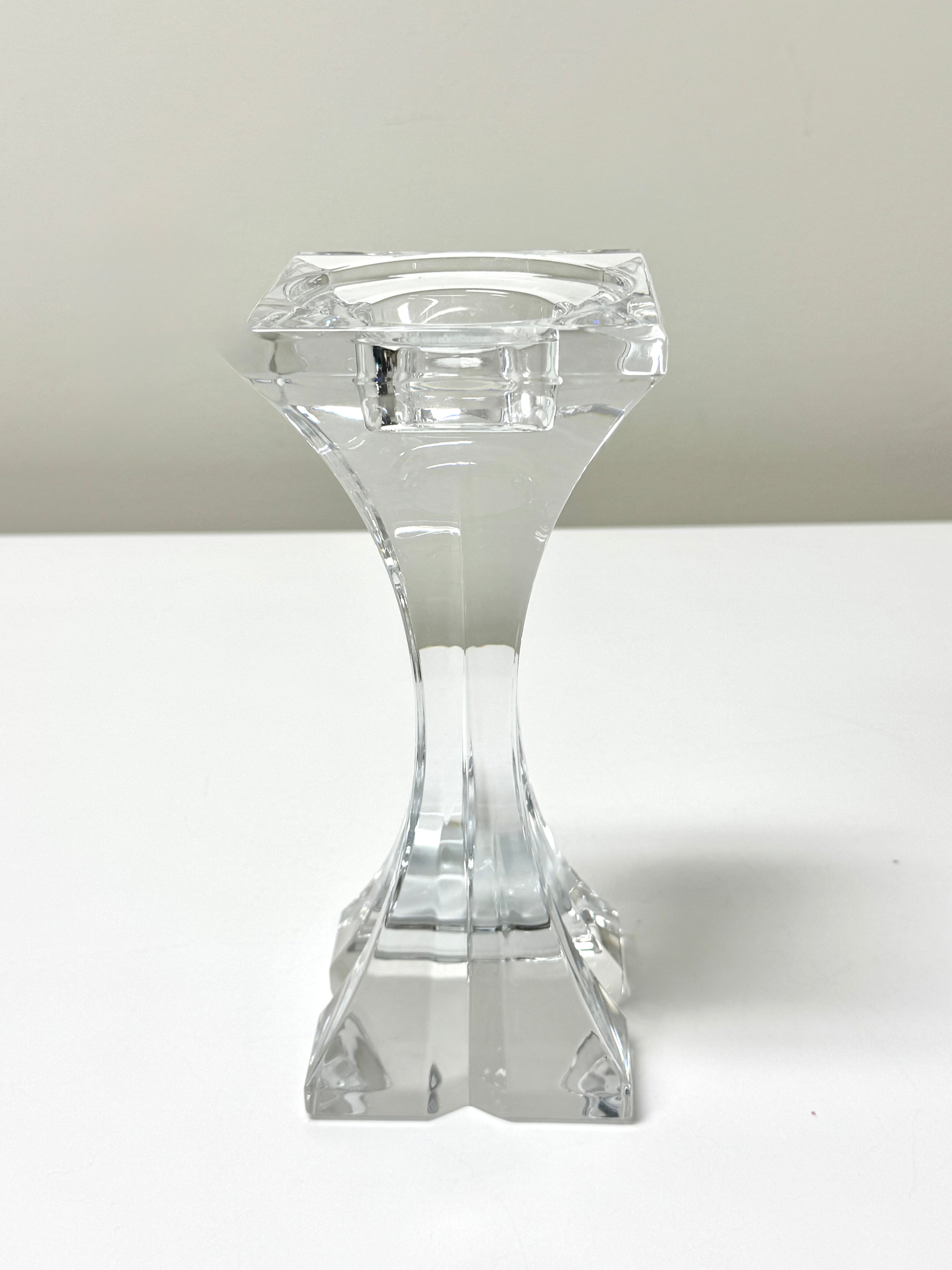 Faceted Crystal Candle Holder