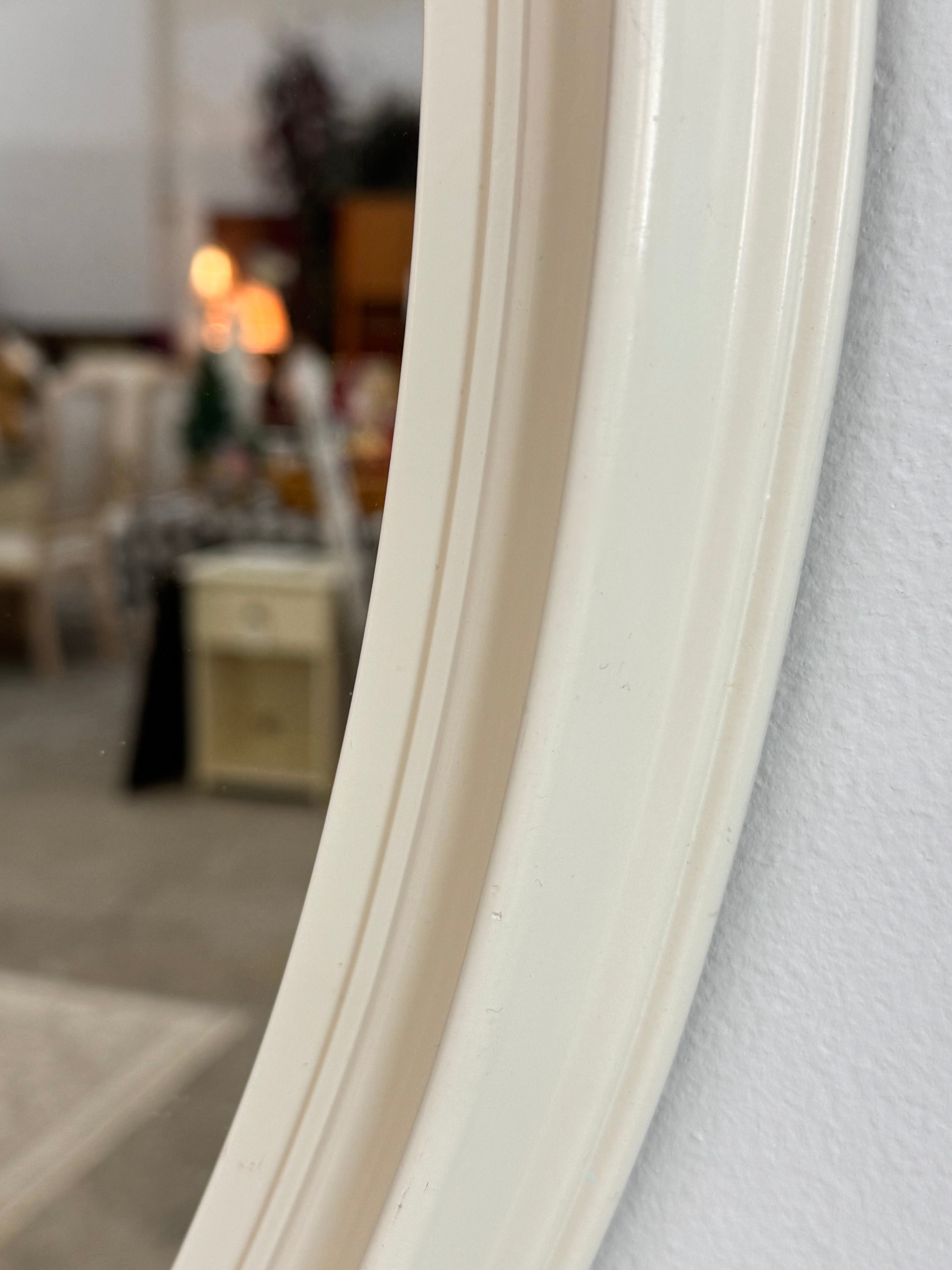 Cream Oval Mirror