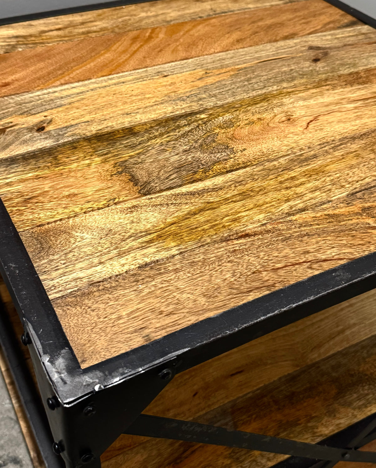 Industrial Three-Tier Coffee Table