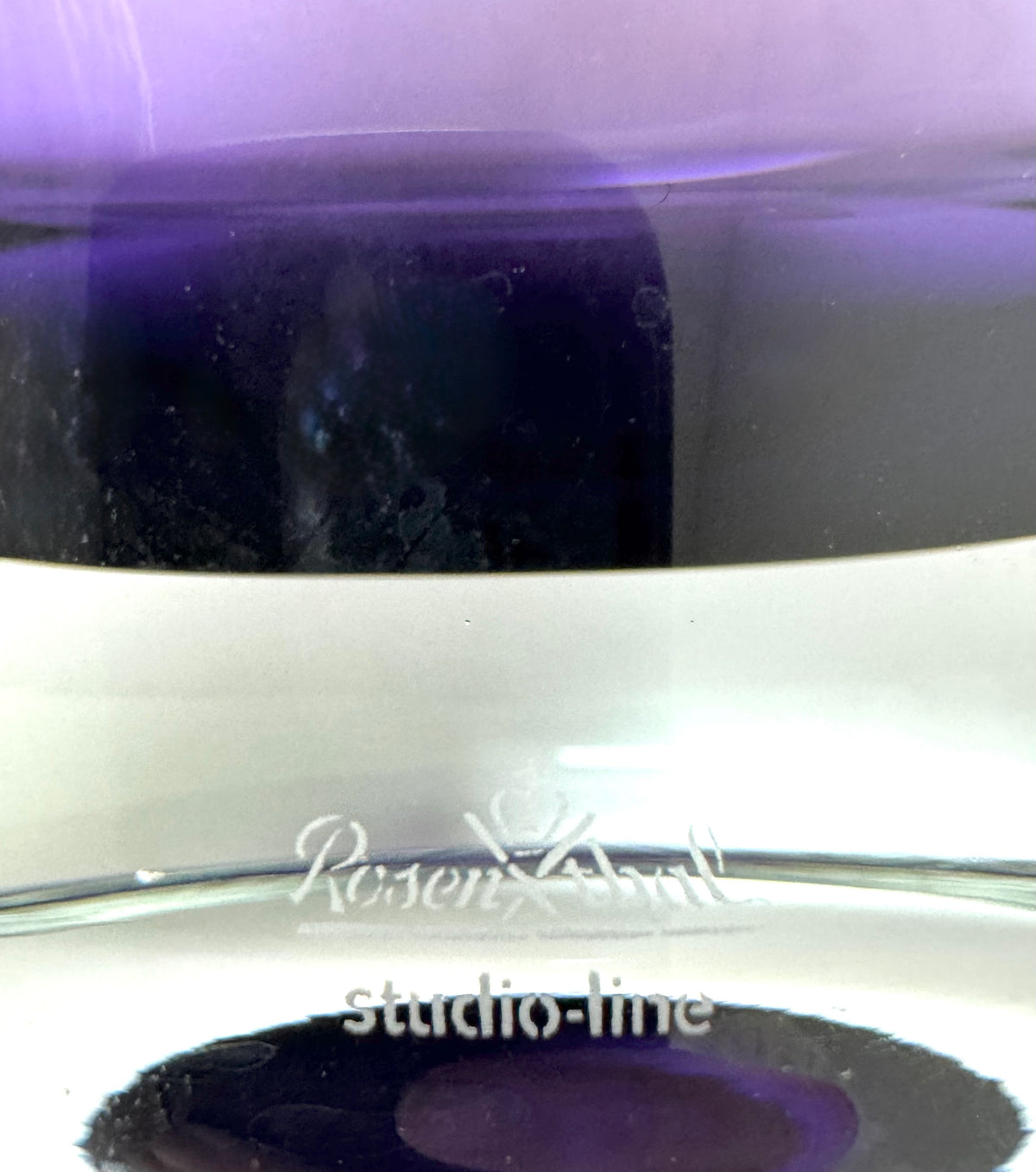 Vintage ROSENTHAL Amethyst Art Glass Ice Bucket