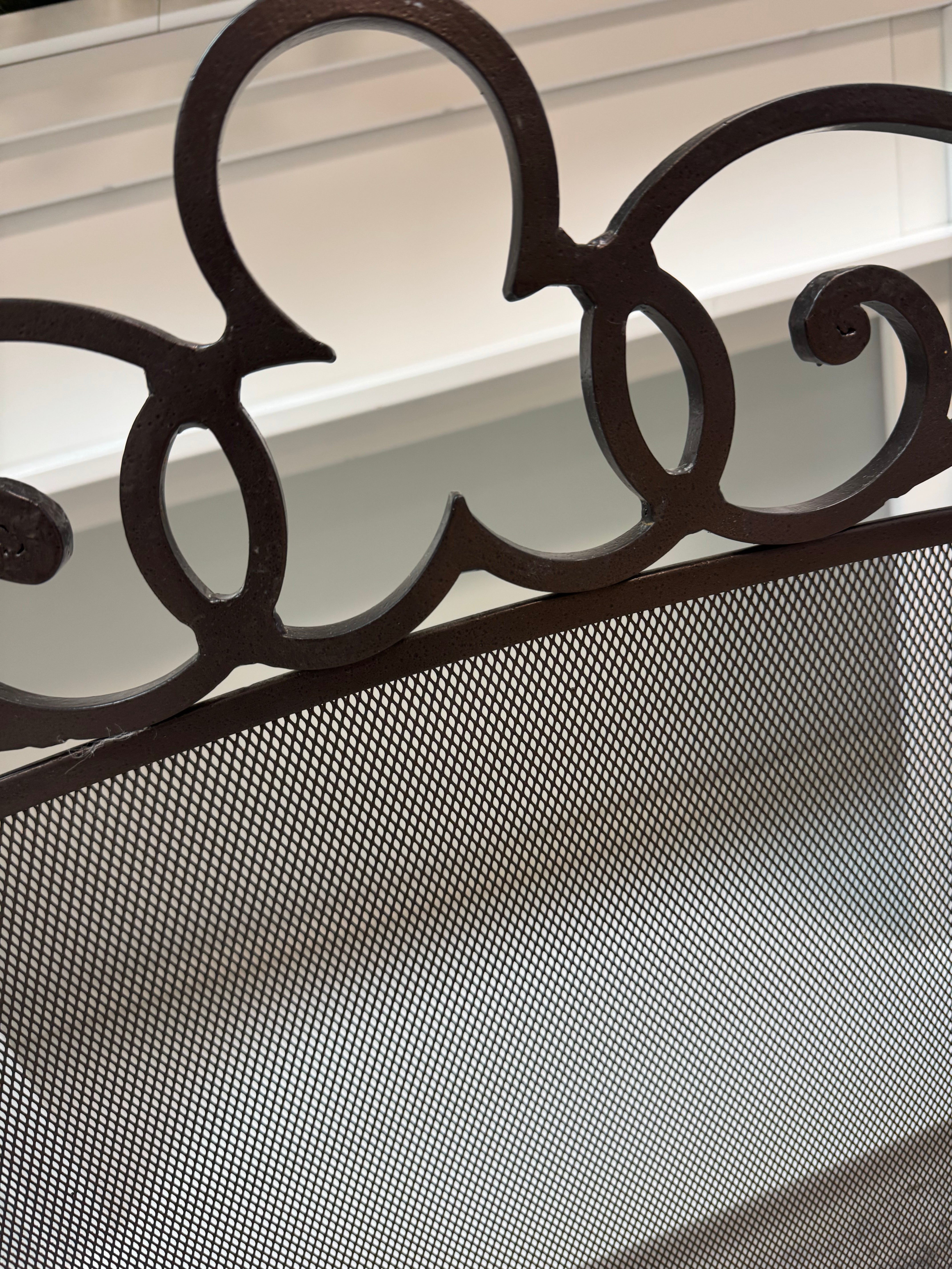 Black Iron Single-panel Firescreen