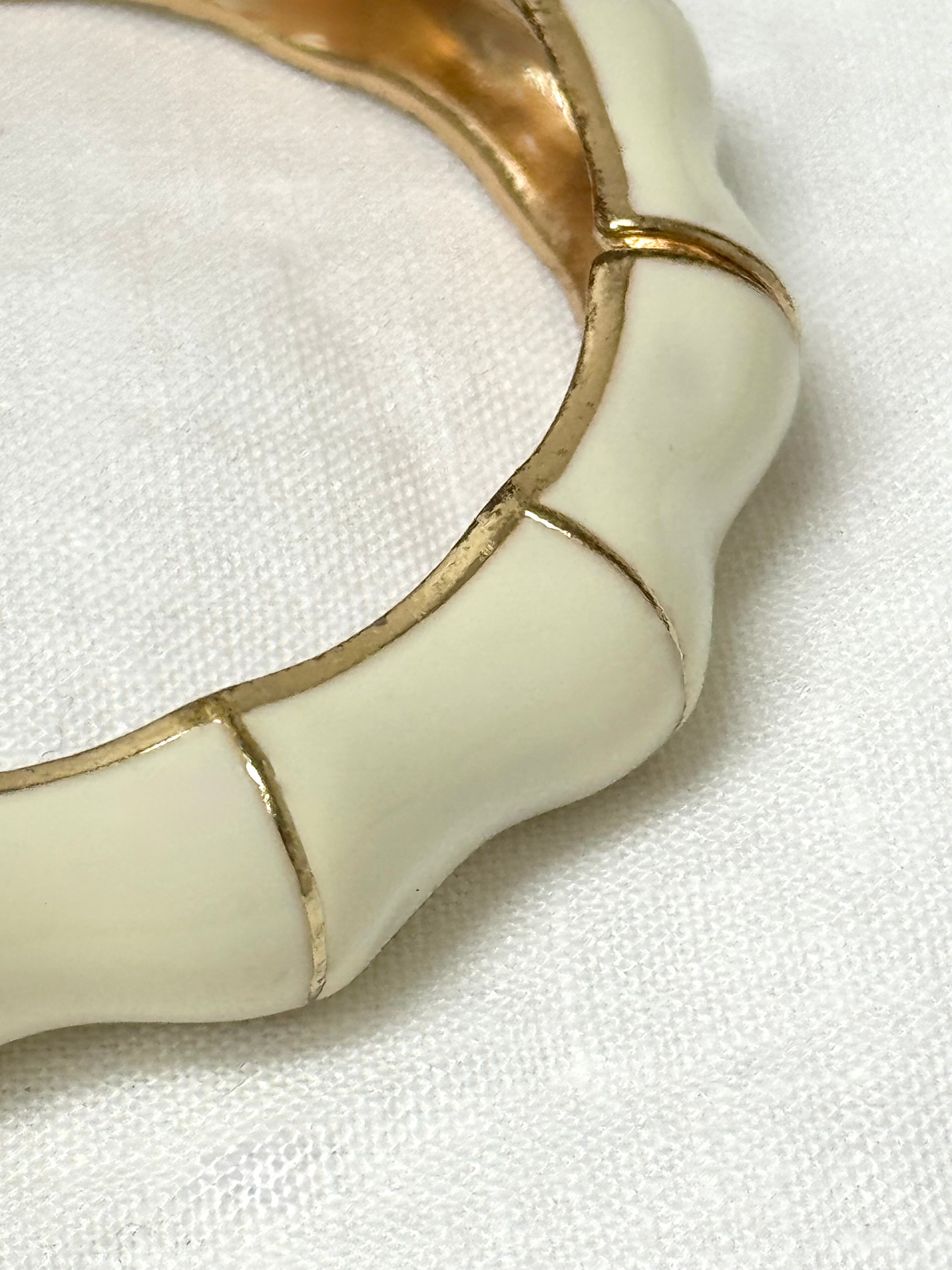 BANANA REPUBLIC Cream Enamel Bamboo Bangle