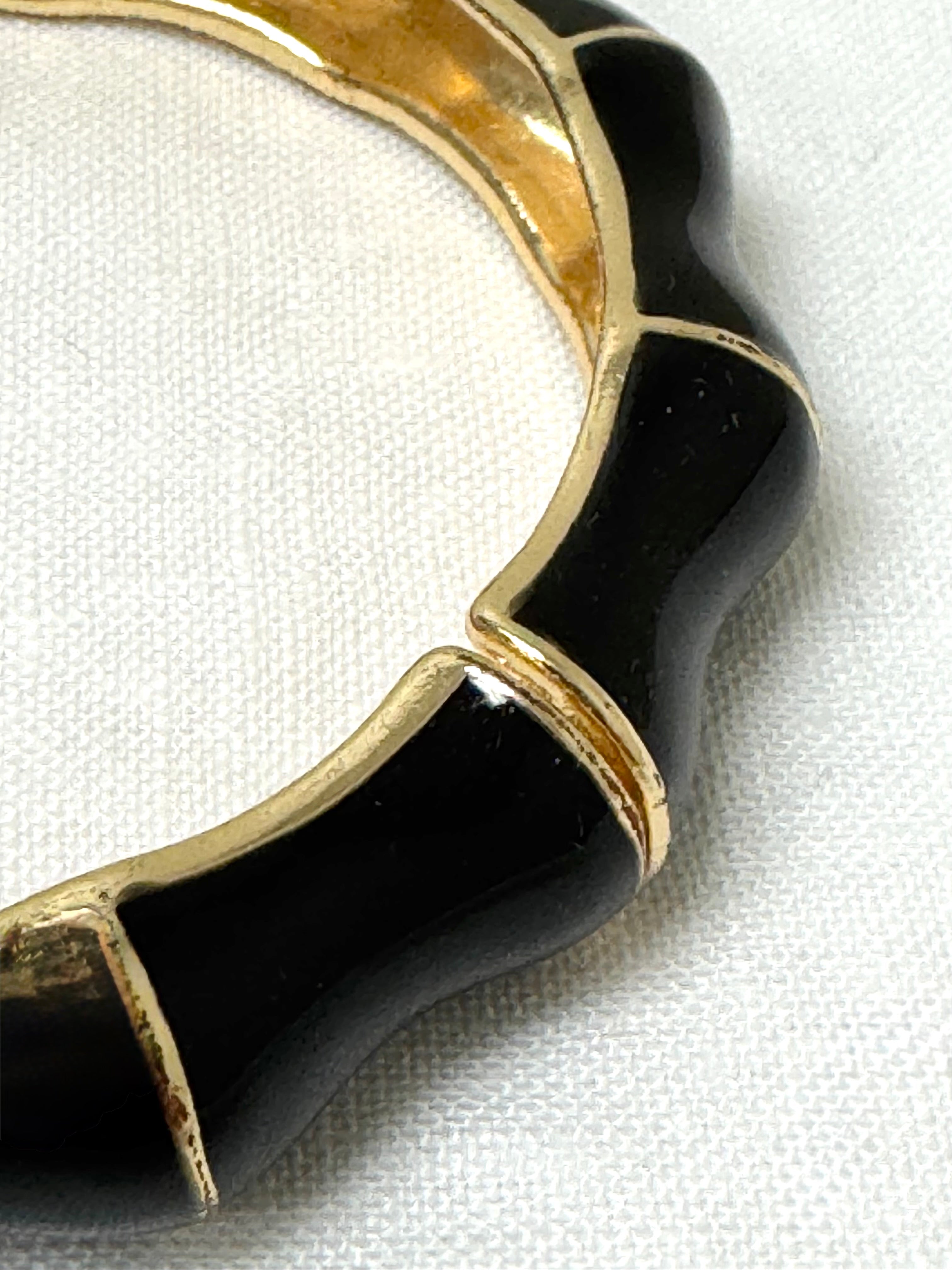 BANANA REPUBLIC Black Enamel Bamboo Bangle