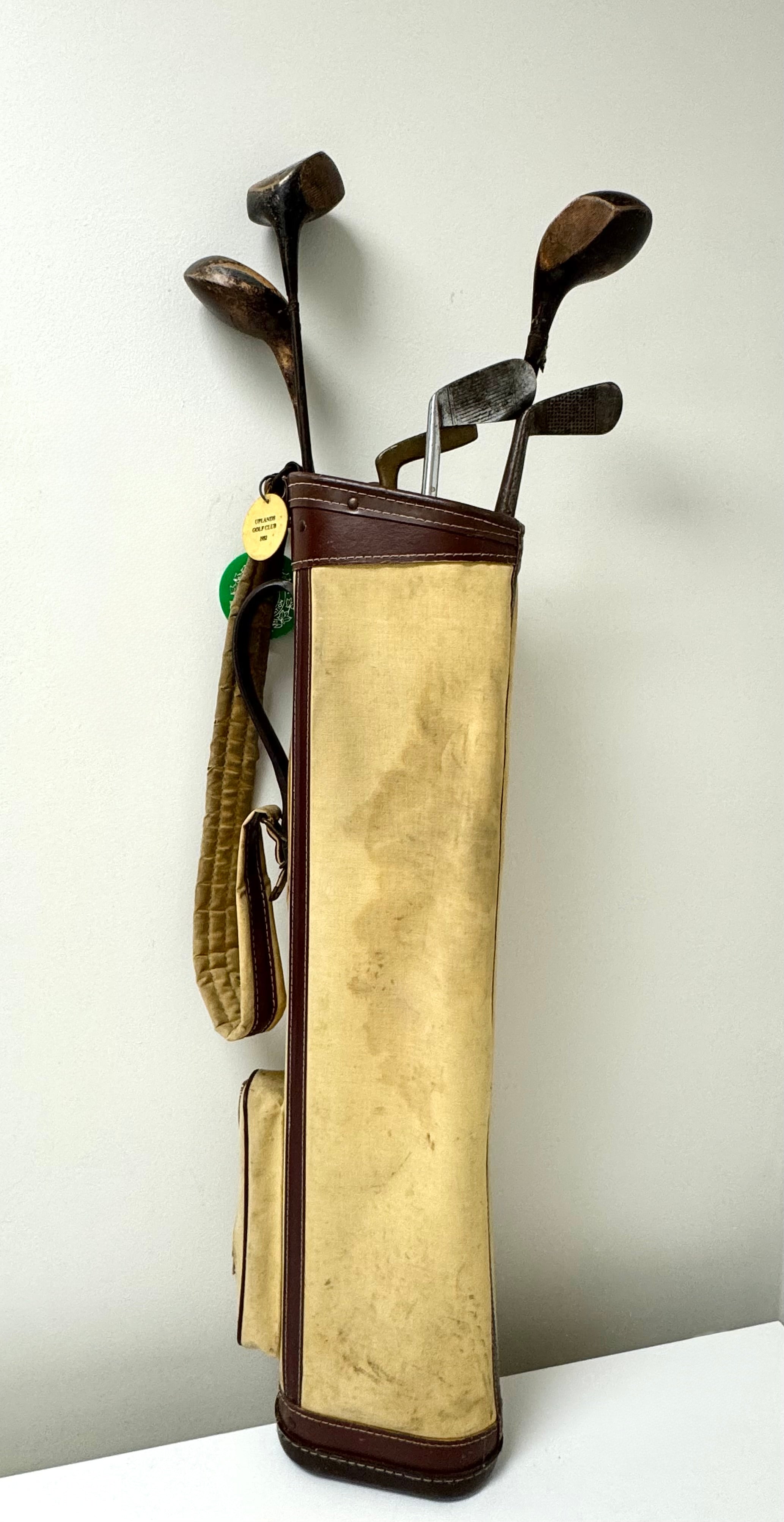 Vintage Set of Golf Clubs in Stovepipe Bag