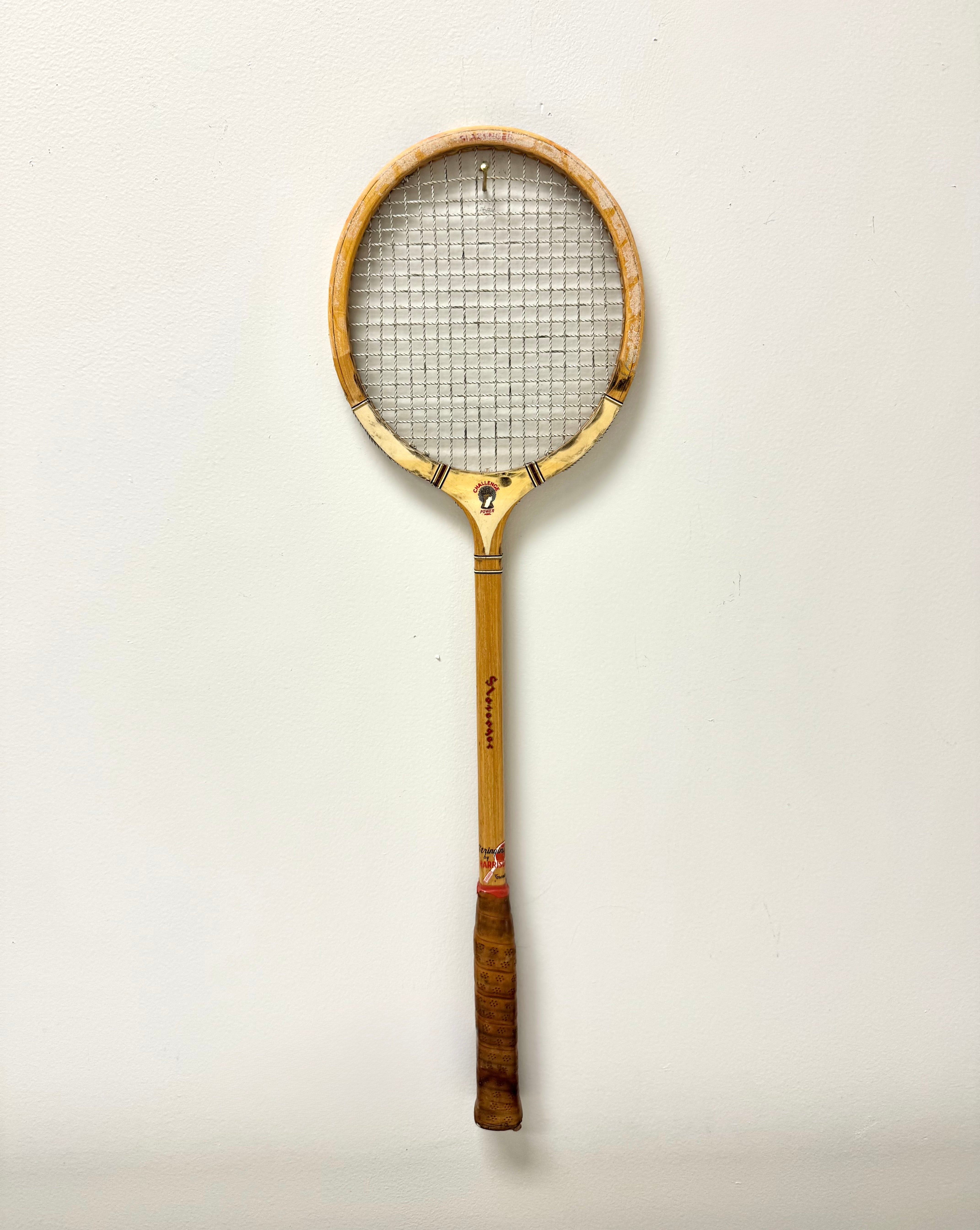 Vintage Slazenger Squash Racket with Press