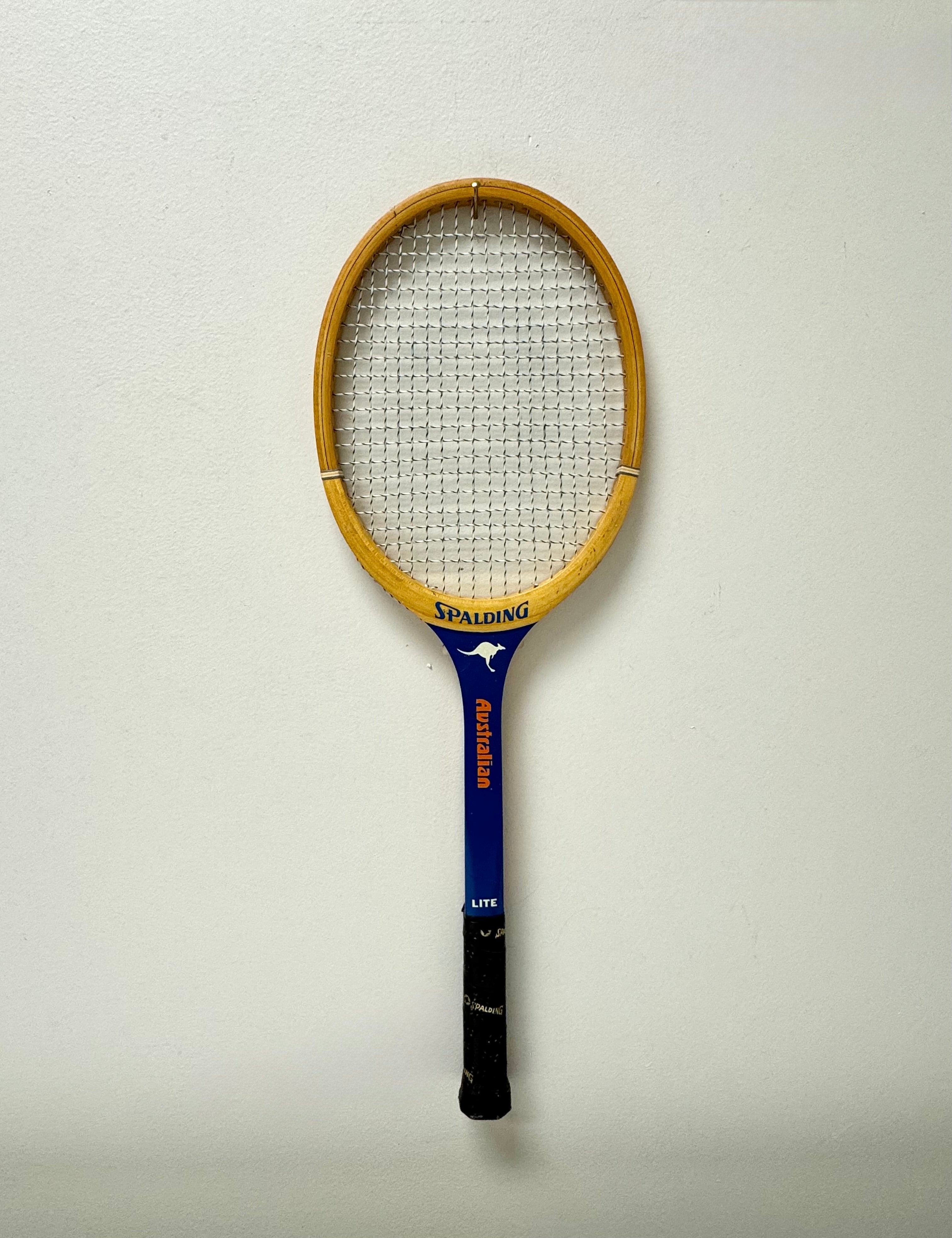 Vintage Spalding Australian Tennis Racket with Canvas Case