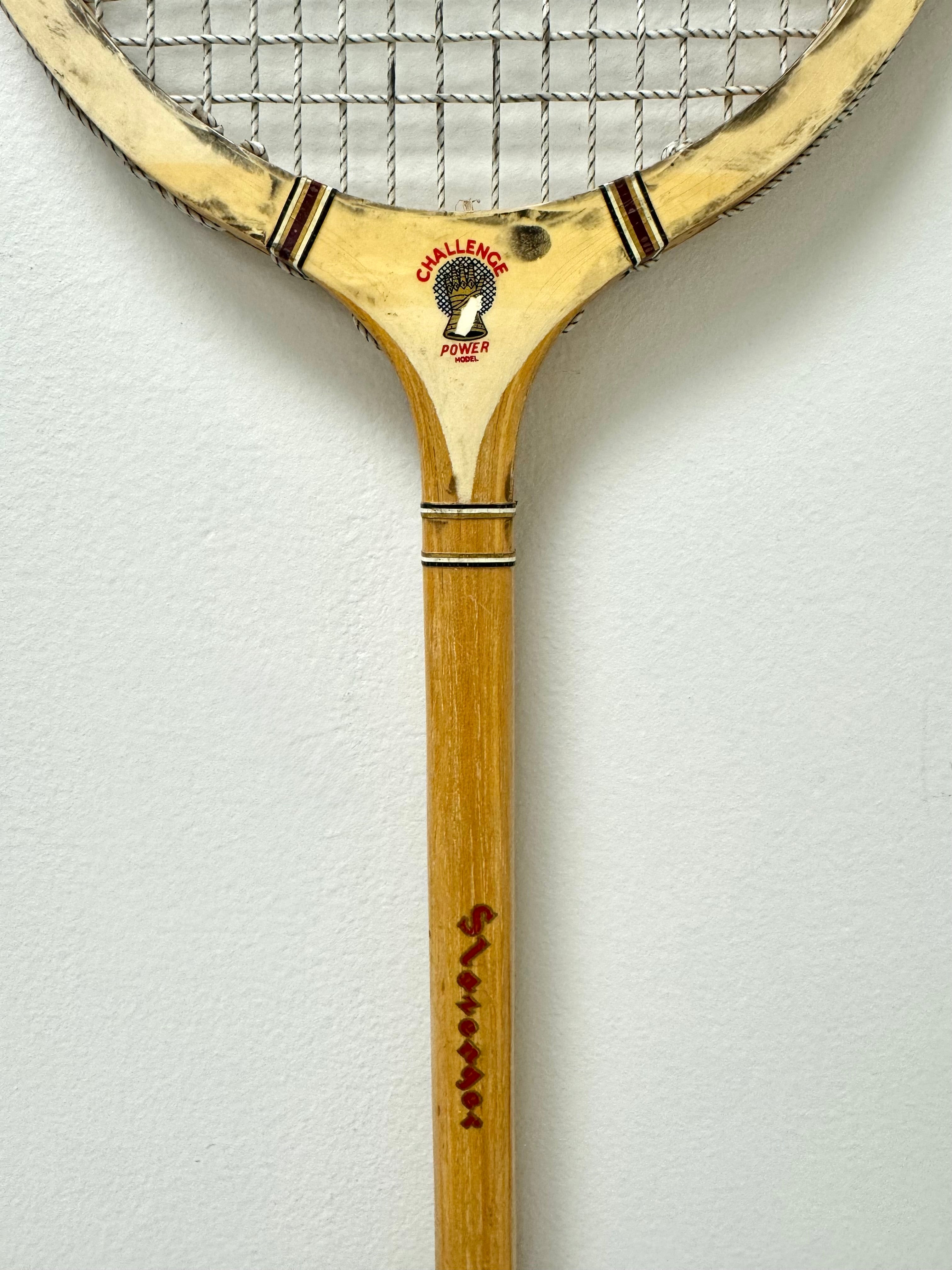Vintage Slazenger Squash Racket with Press