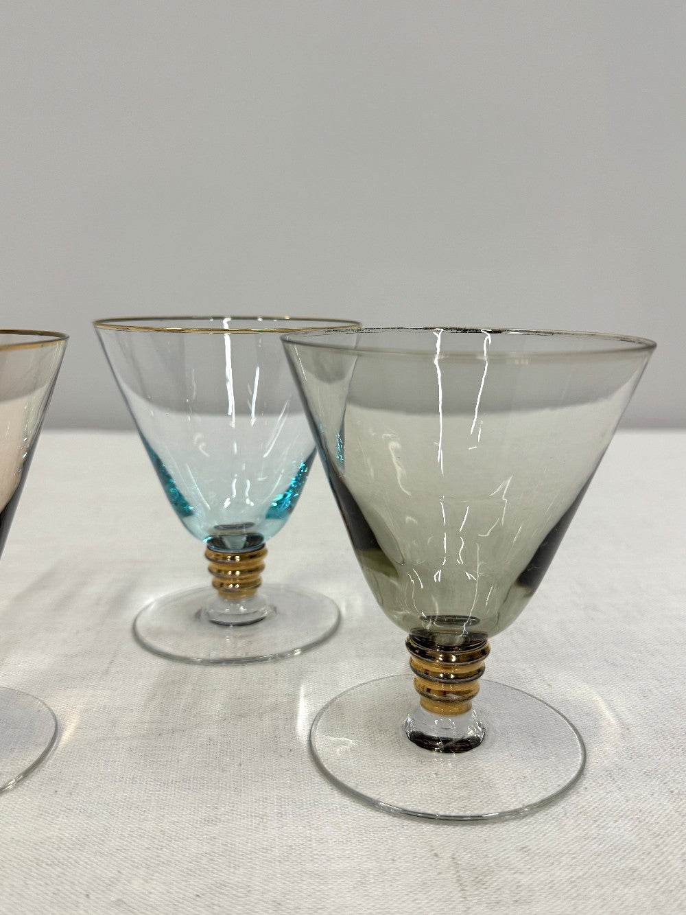 Vintage Iridescent 4" Cocktail Glasses Set of 4|644