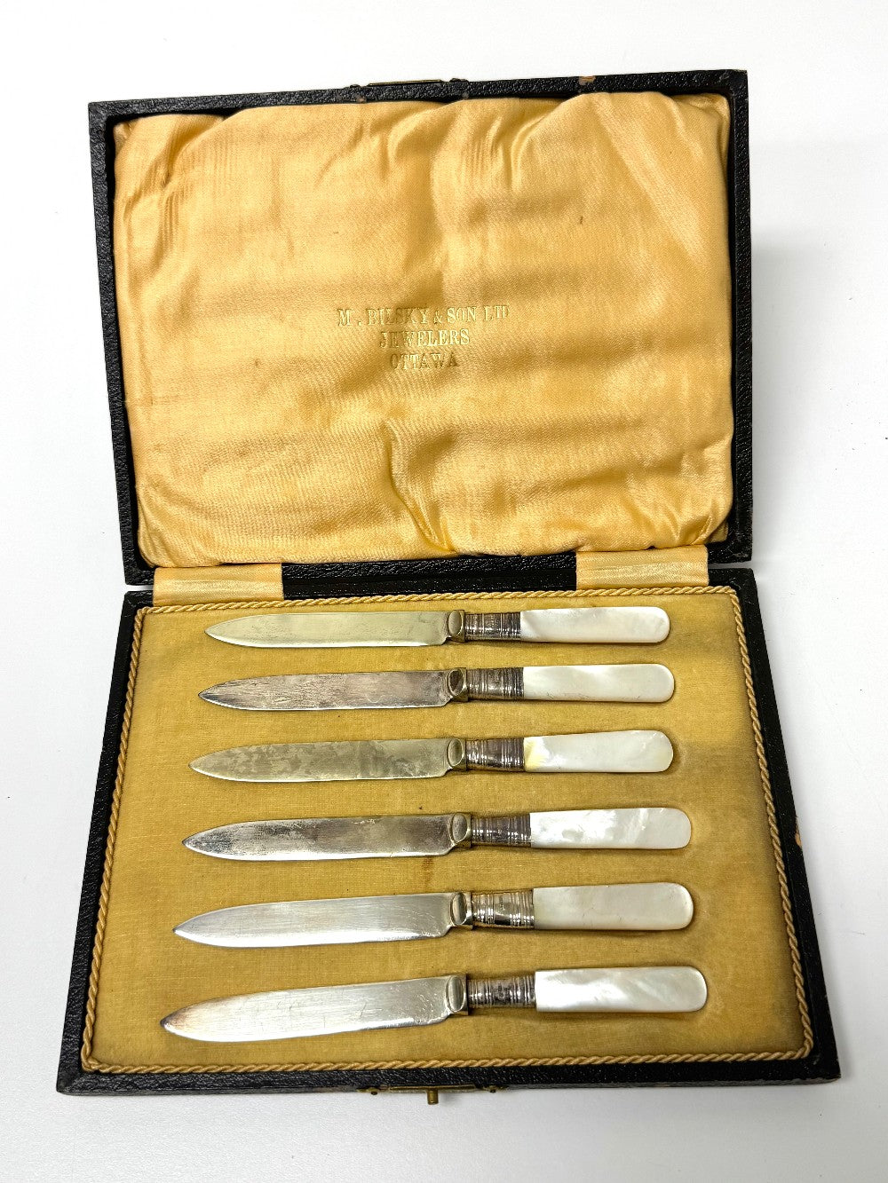 Vintage Set of 6 Fruit Knives with Mother-of-Pearl Handles|3854