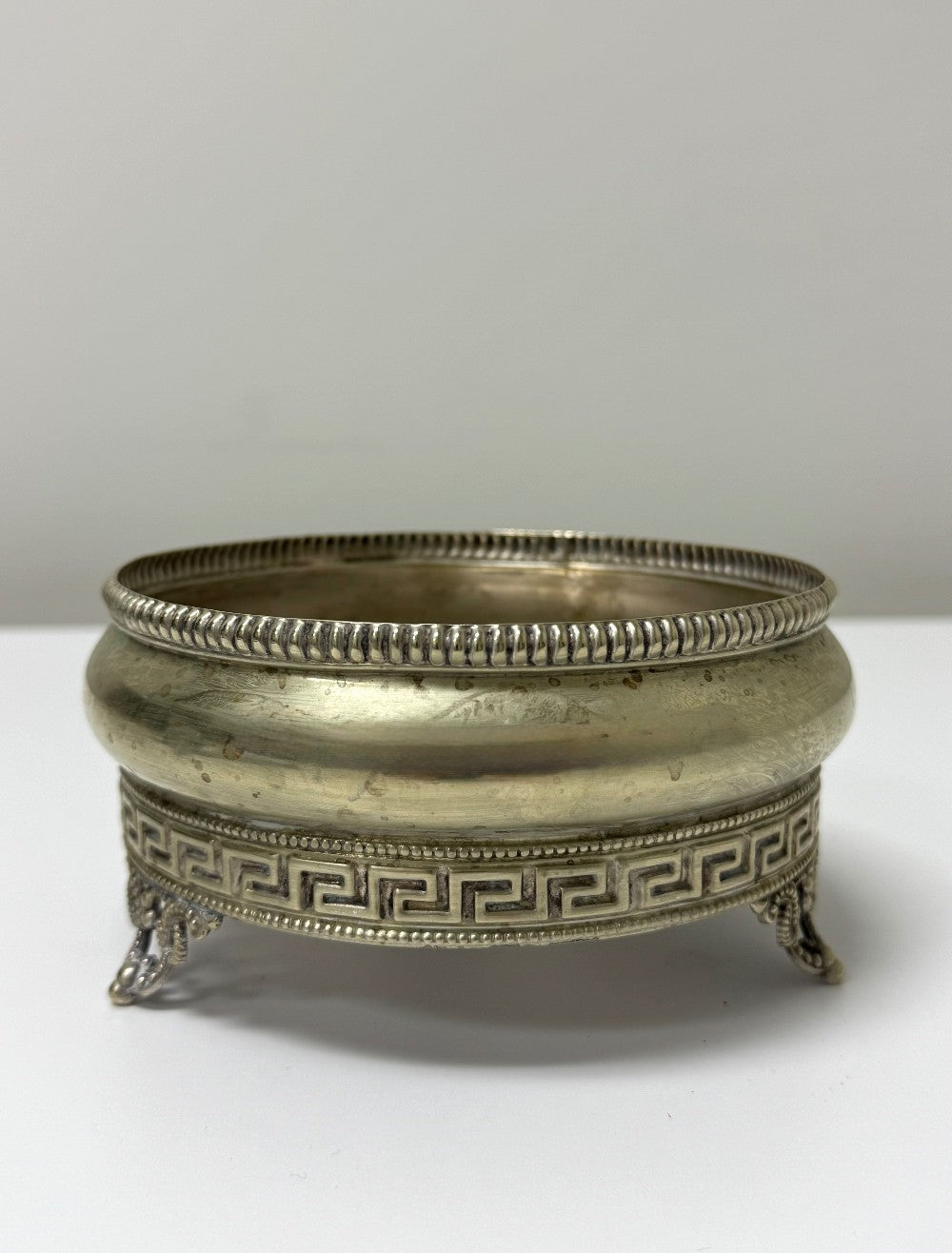 Antique English Silverplate Plant Pot Holder|3858