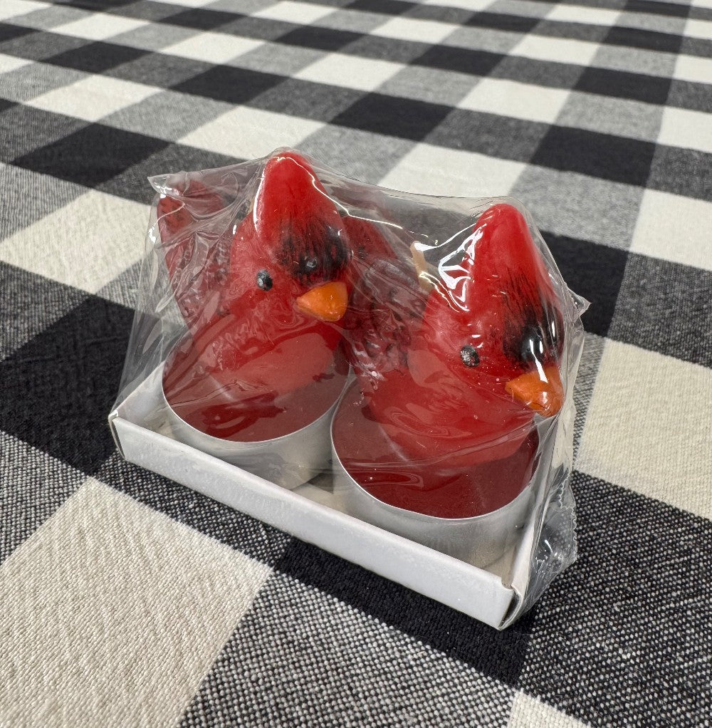 NEW! Red Cardinal Votive Candles Set of 2|2156