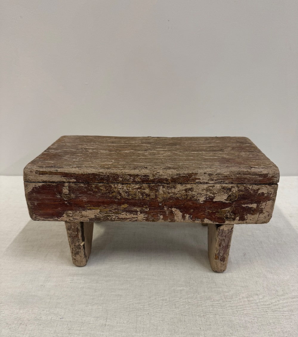 Vintage Wooden Footstool|1555
