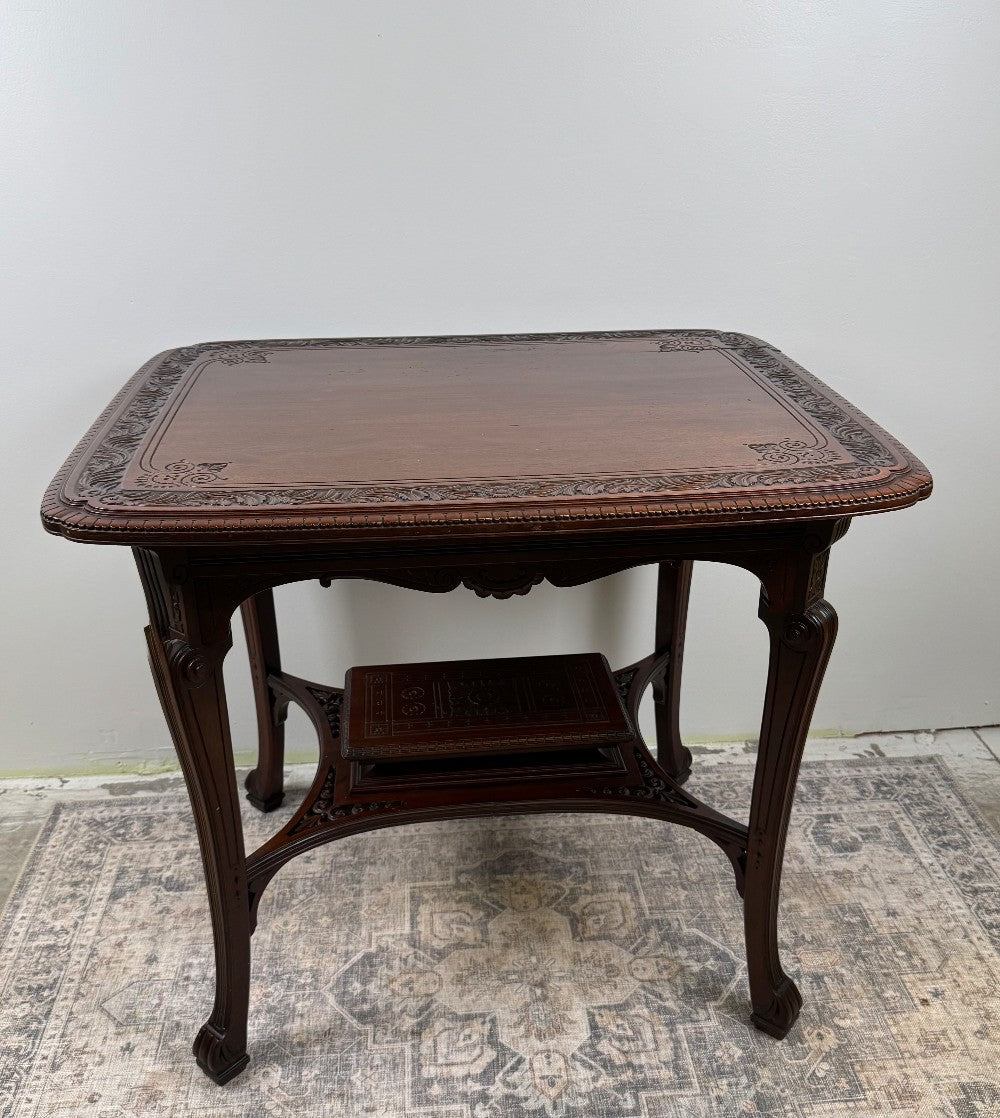 Carved Wood Table|593