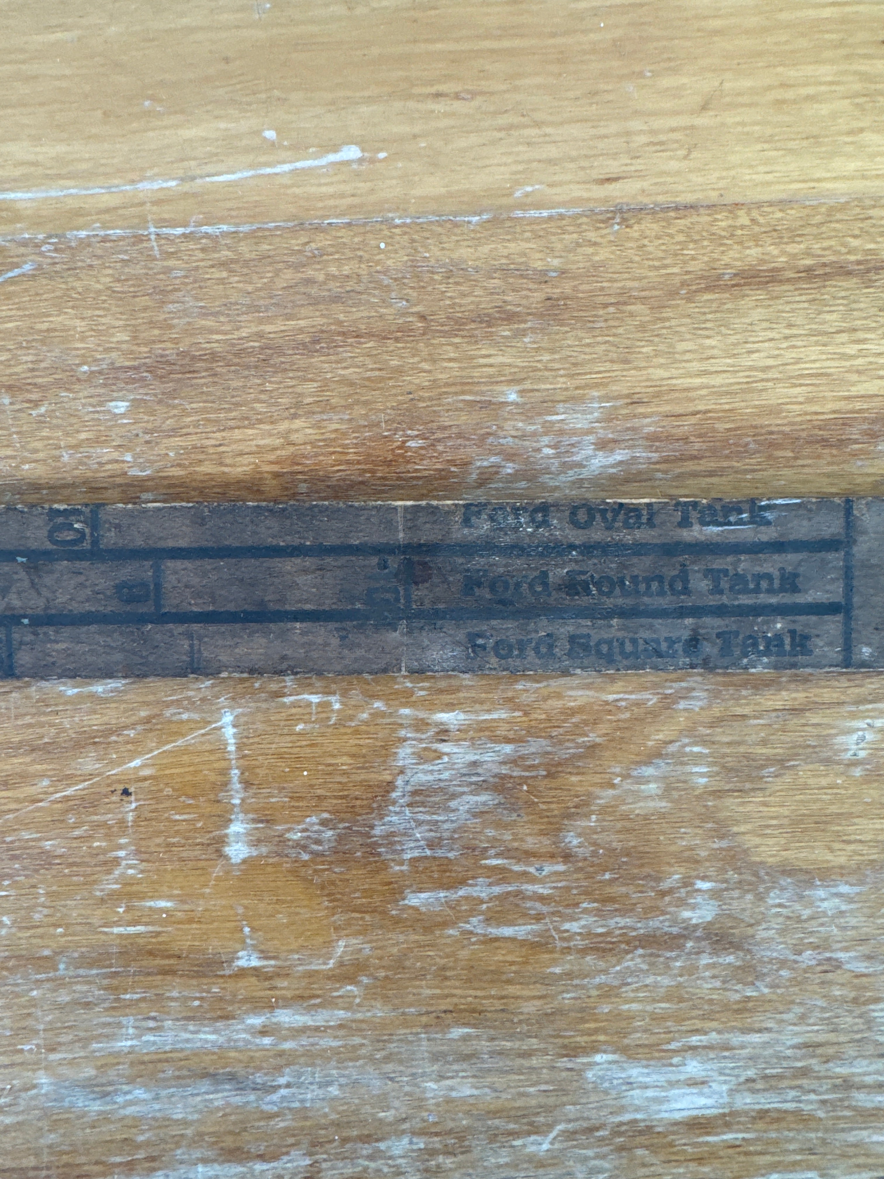 Vintage Wood Gasoline Gauge