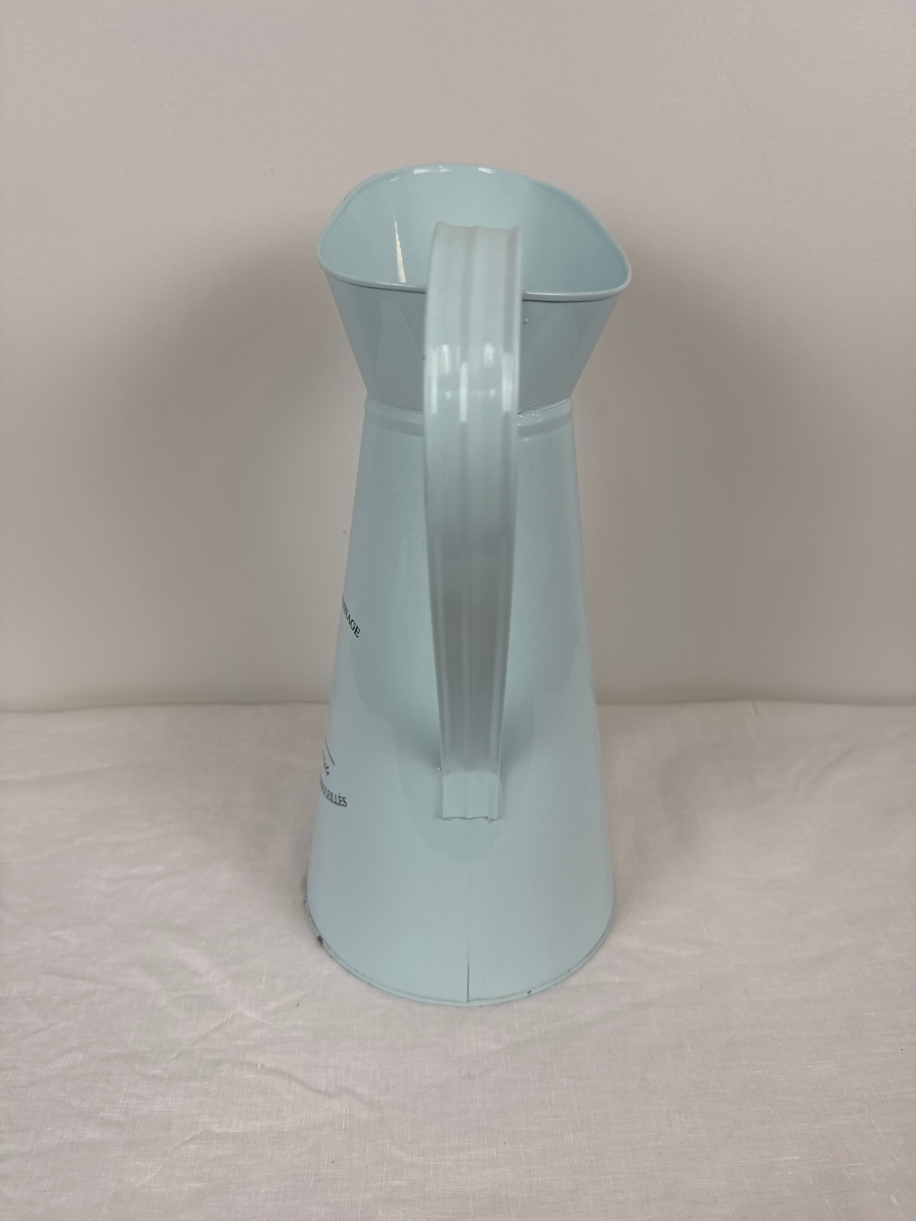 'La Fleuriste' Light Blue Metal Pitcher