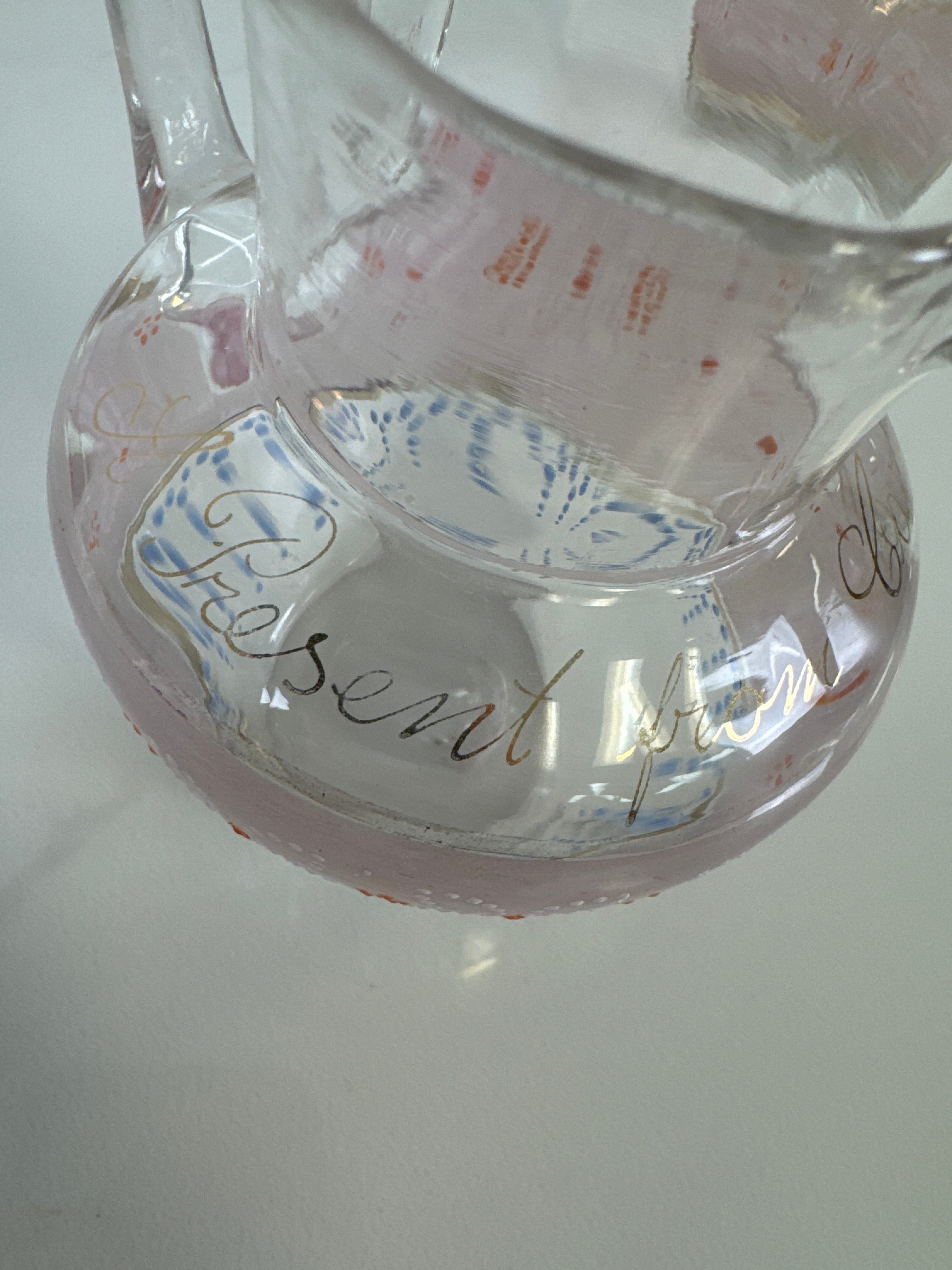 Antique Hand-blown Glass Bowl & Pitcher