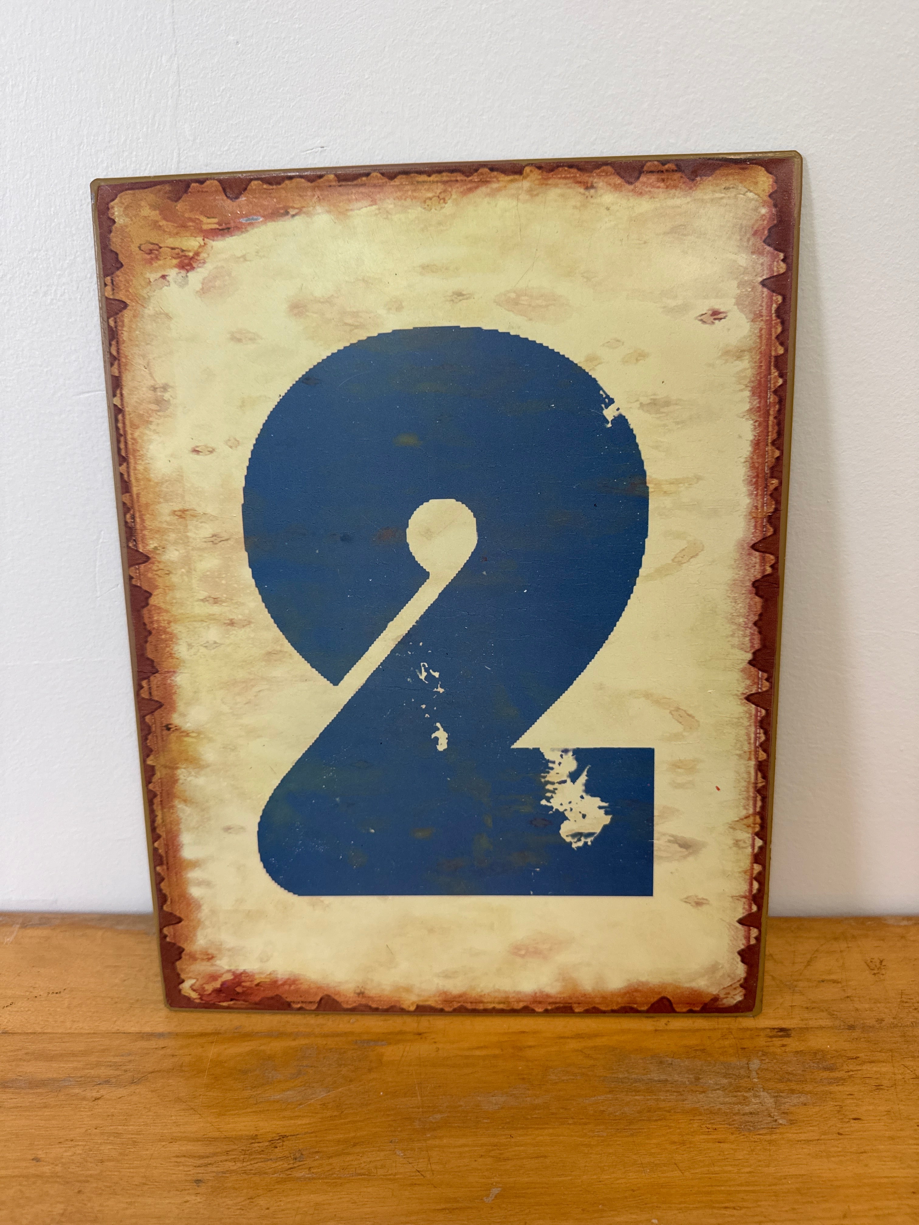 BOMBAY Metal Number Signs Set of 3