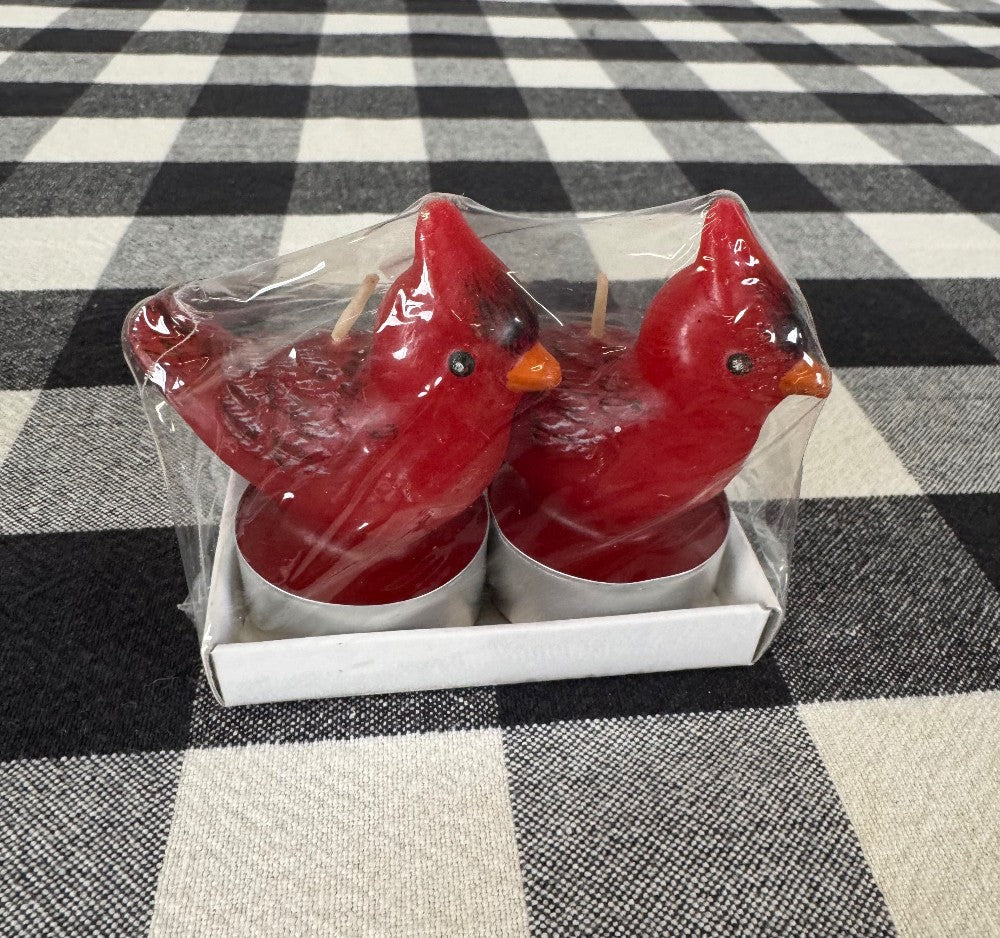 NEW! Red Cardinal Votive Candles Set of 2|2155