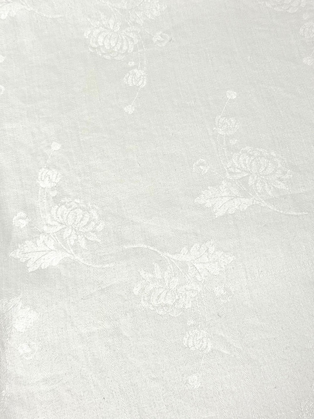 Vintage Floral Vine White Damask 52" x 66" Tablecloth|5109