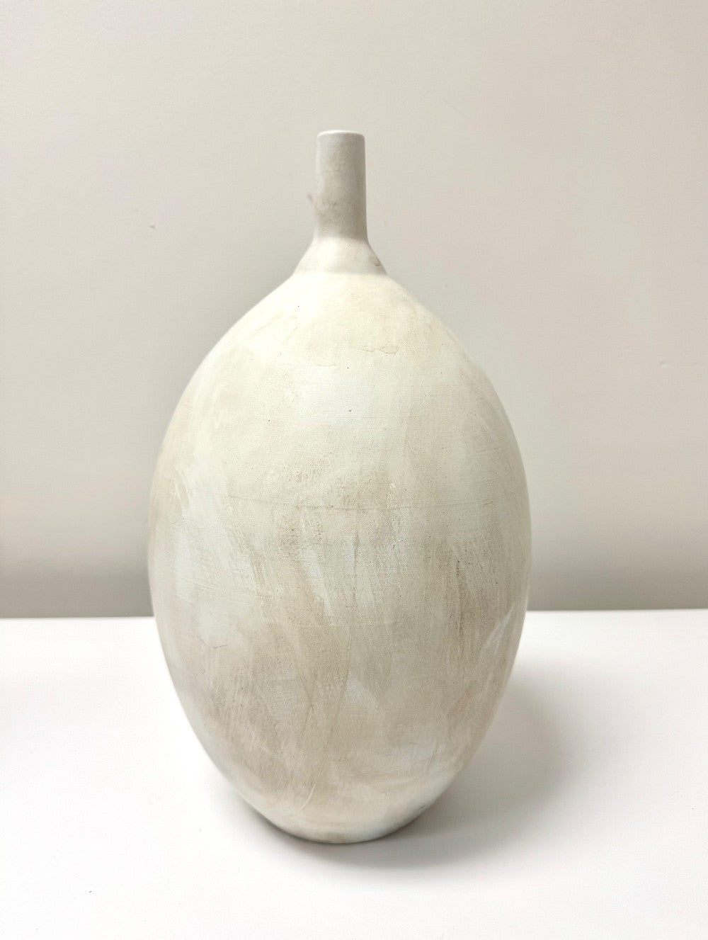 Rustic Matte Ivory Bottle Vase|5578