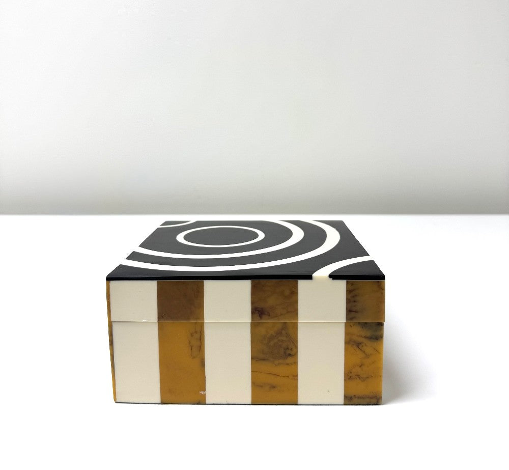Black & White Circle Lidded Box|7251