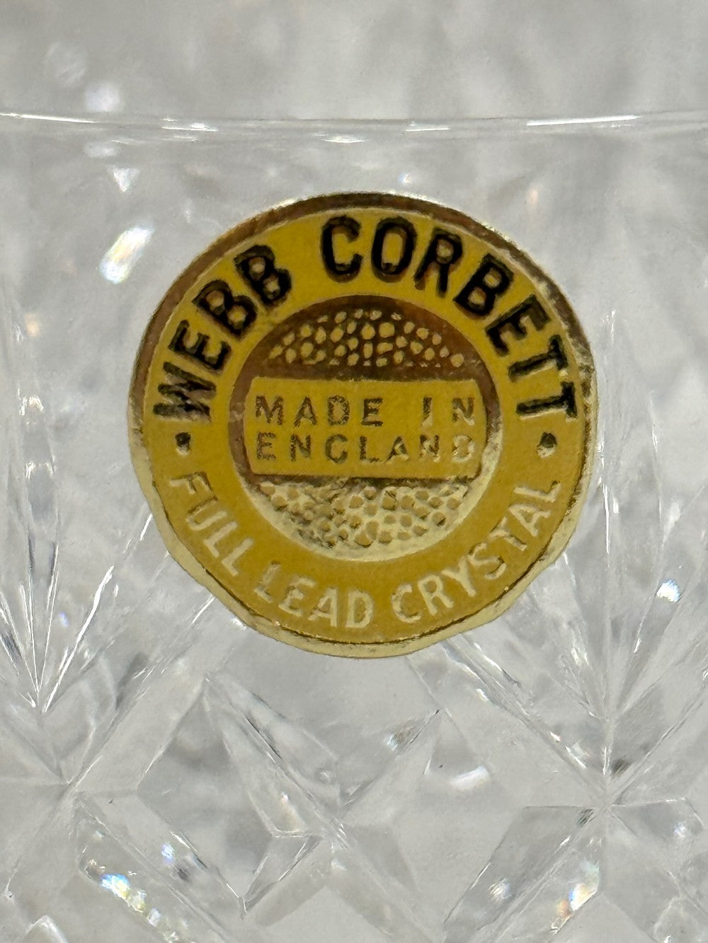 WEBB CORBETT Crystal Small Juice Glasses Set of 8|1322