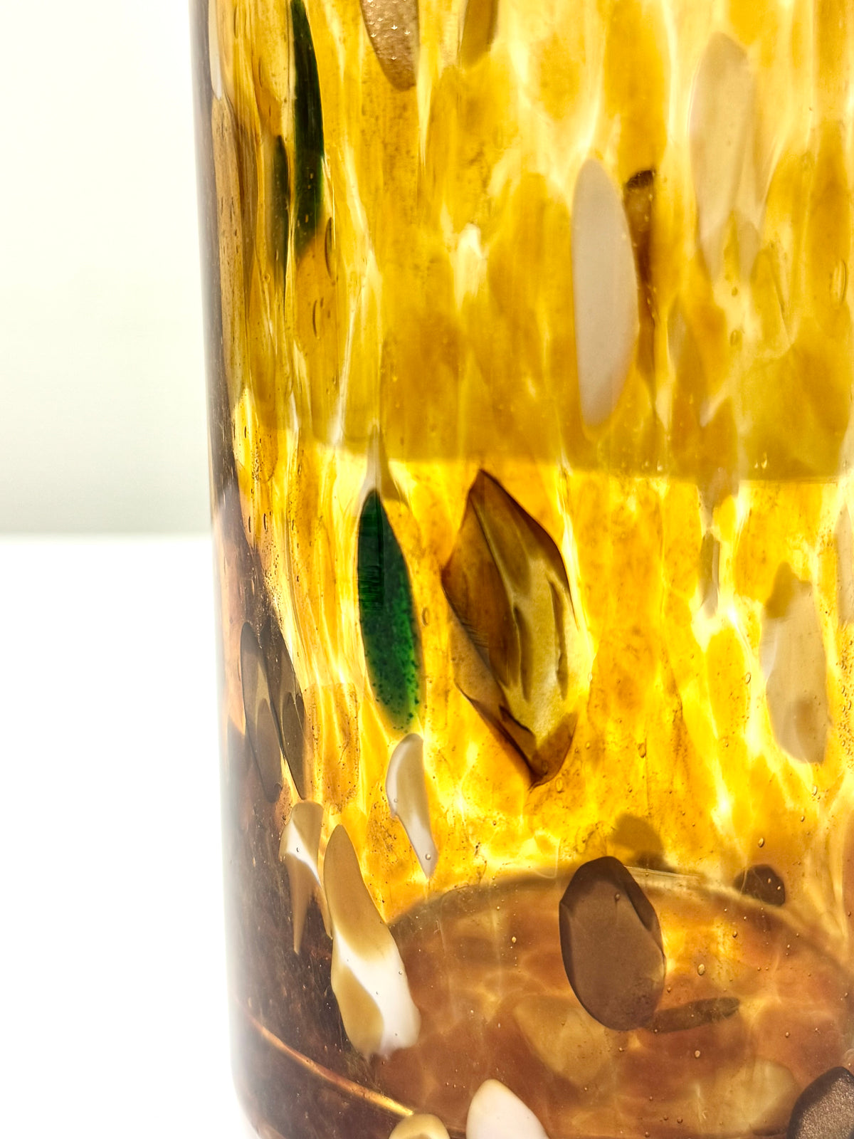 Amber Art Glass Vase