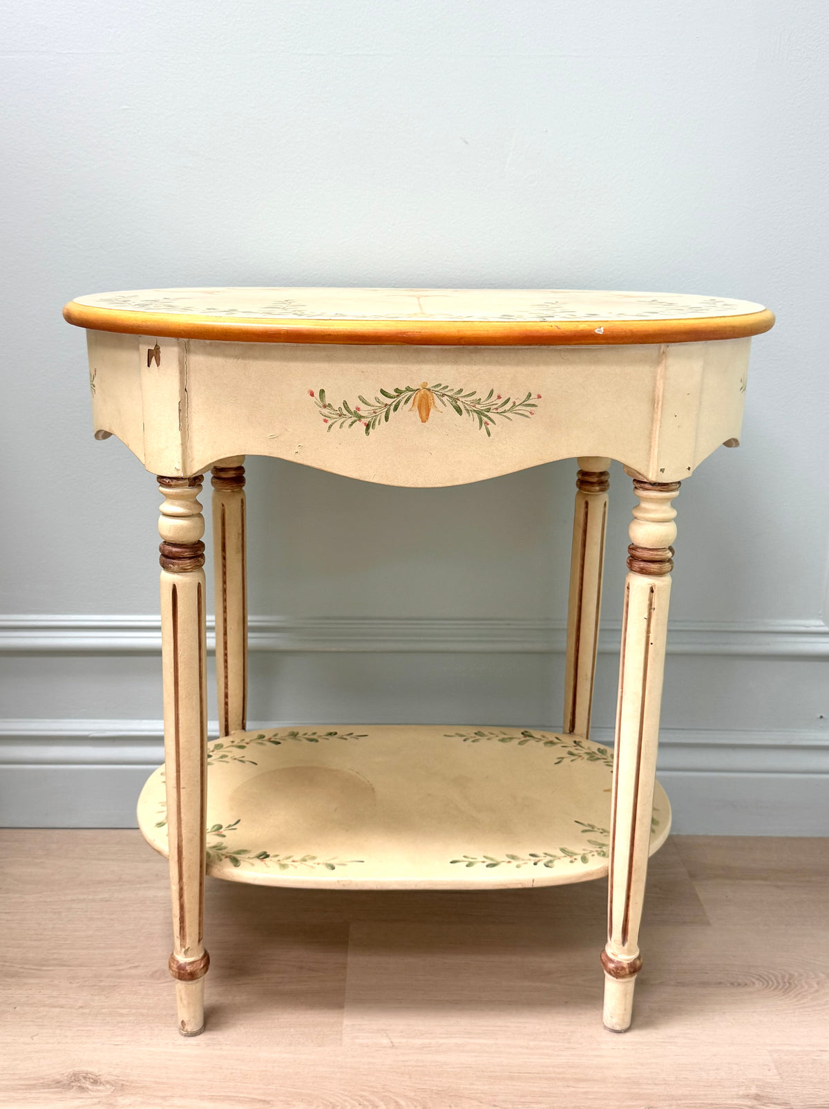 Painted Floral Side Table