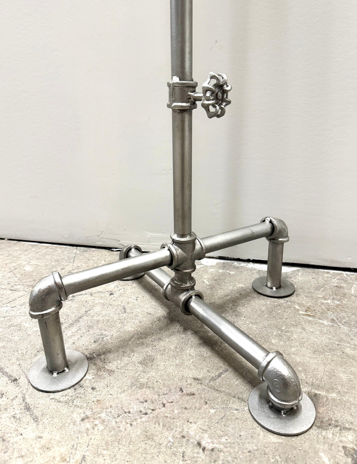 Silver Industrial Coat Rack