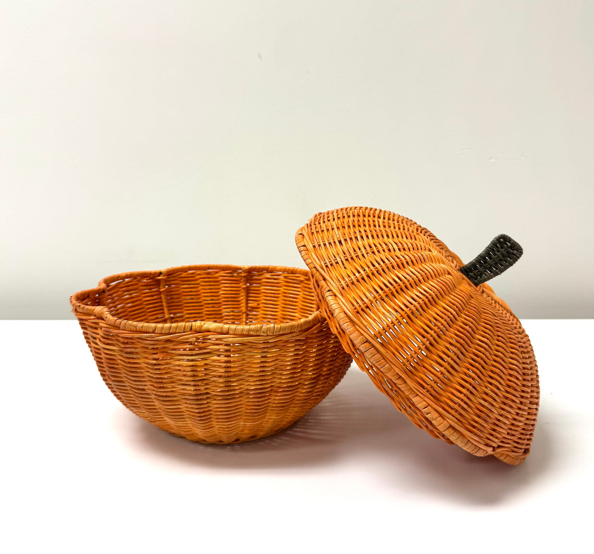 Wicker Pumpkin Basket