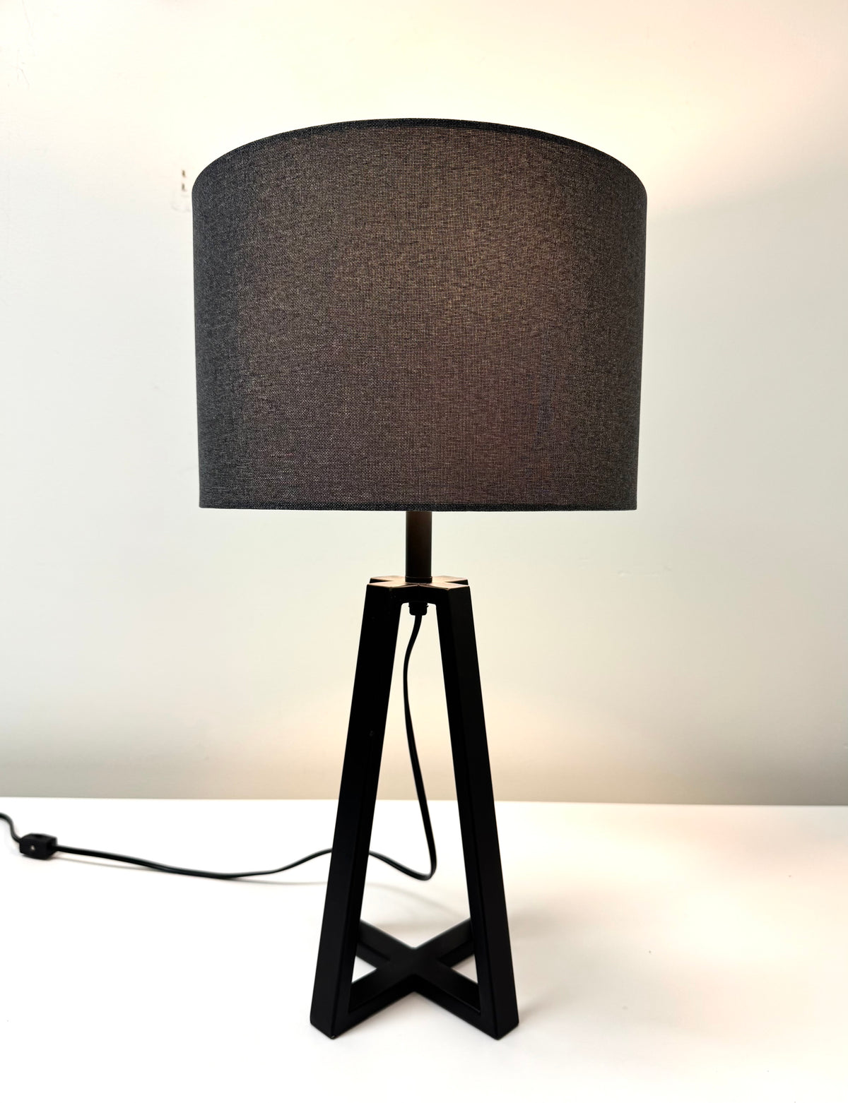 Matte Black Triangular Lamp