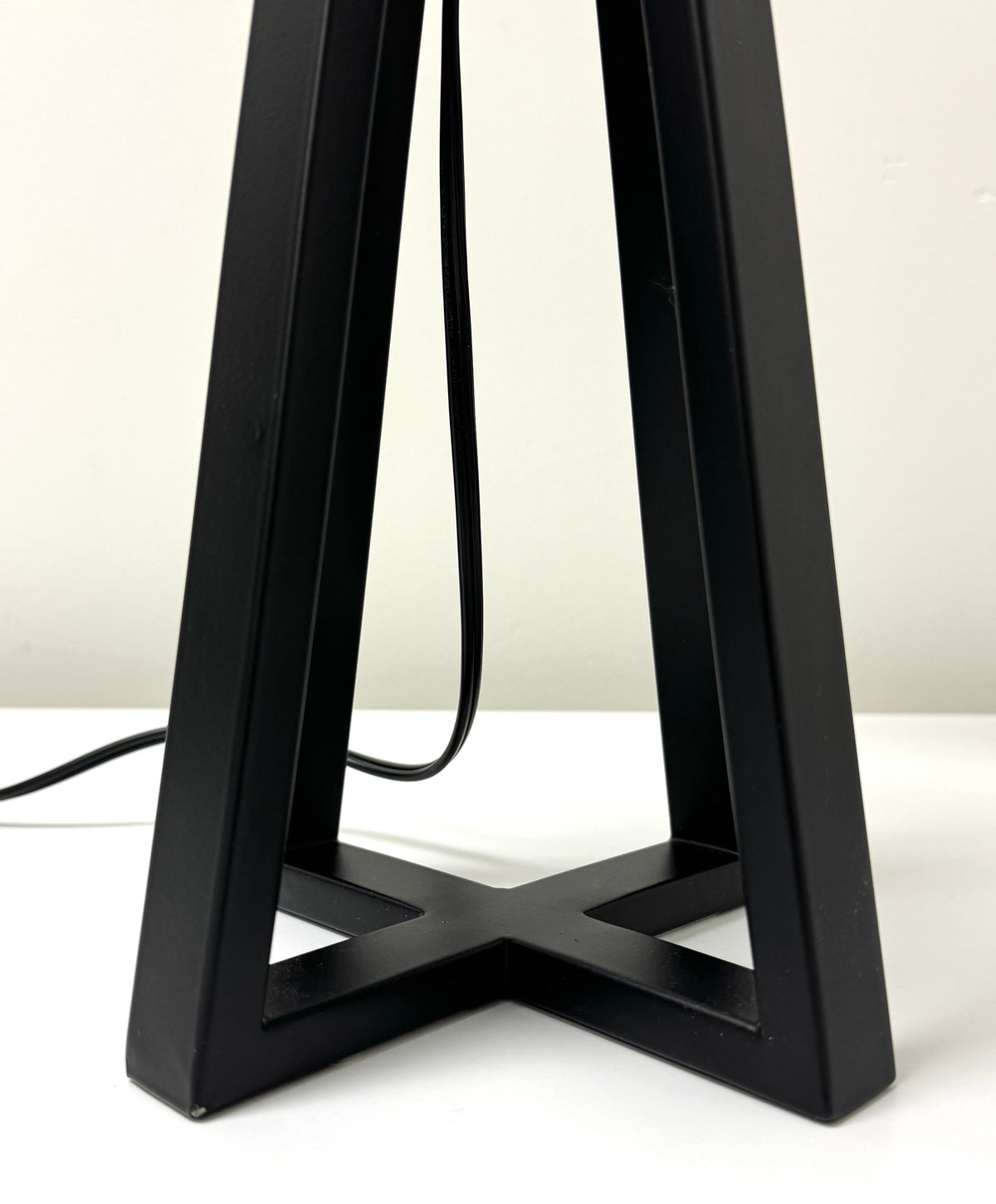 Matte Black Triangular Lamp