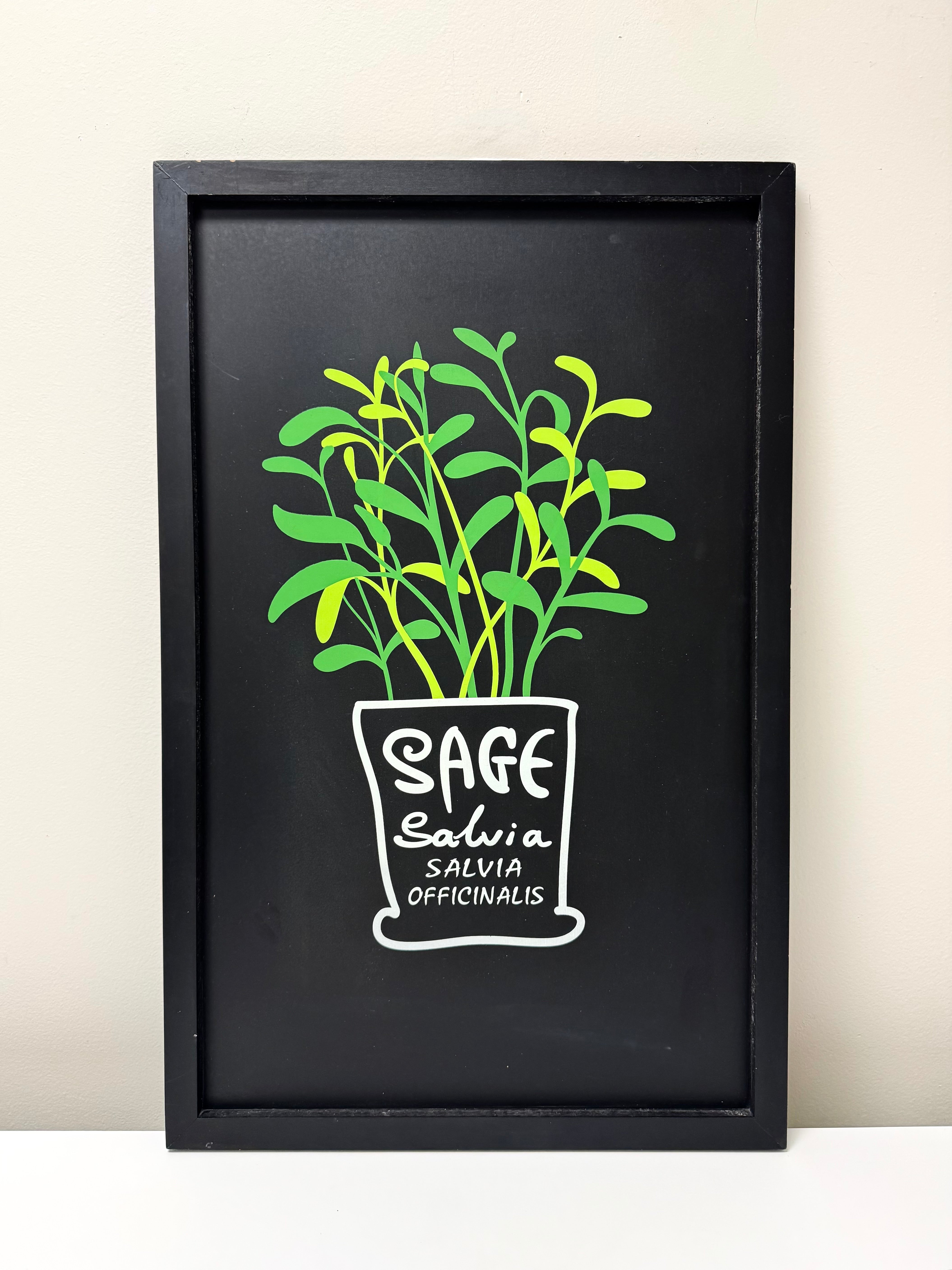 'Sage' Black Wall Decor