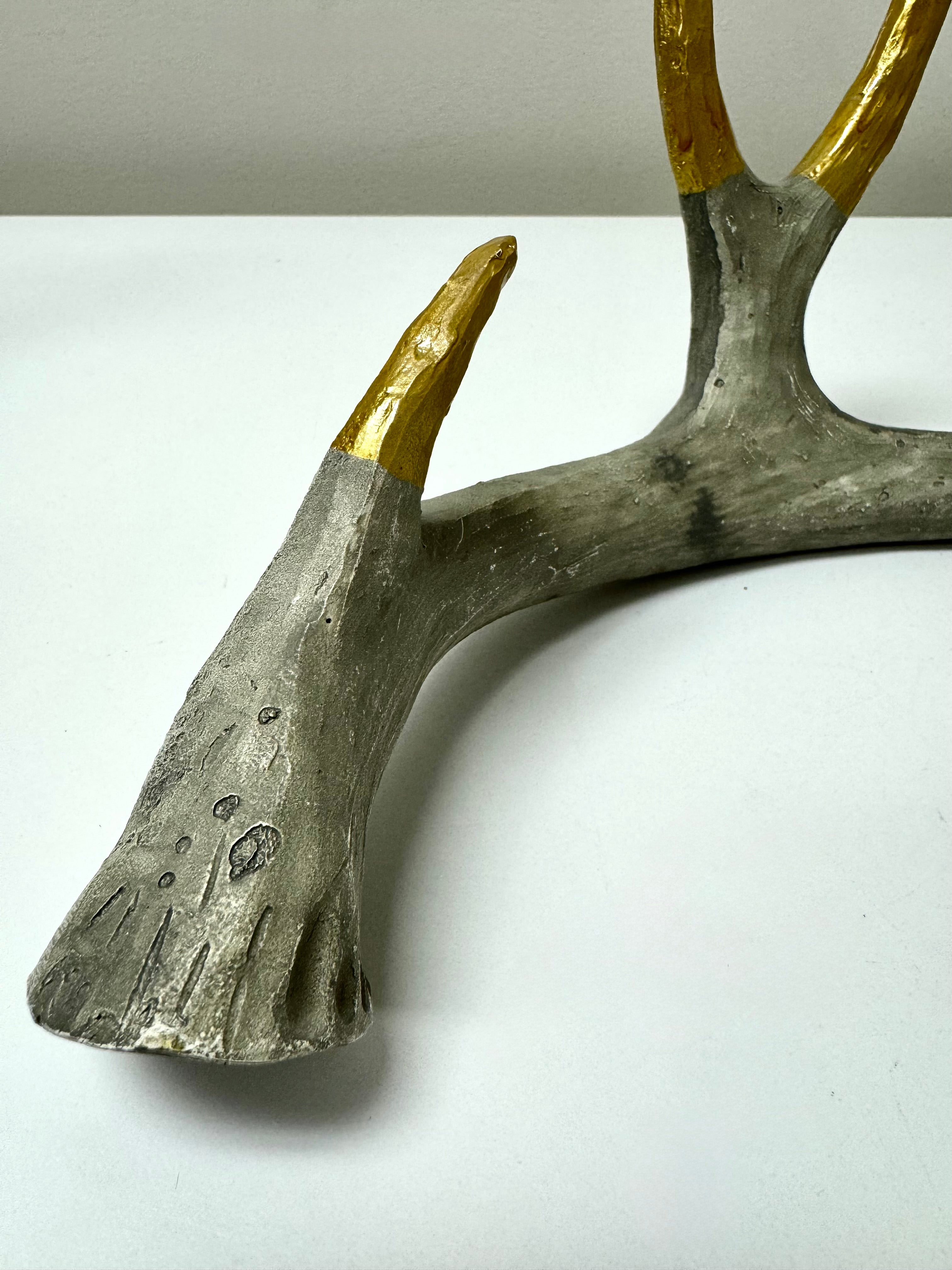 Gold-tipped Faux Antler