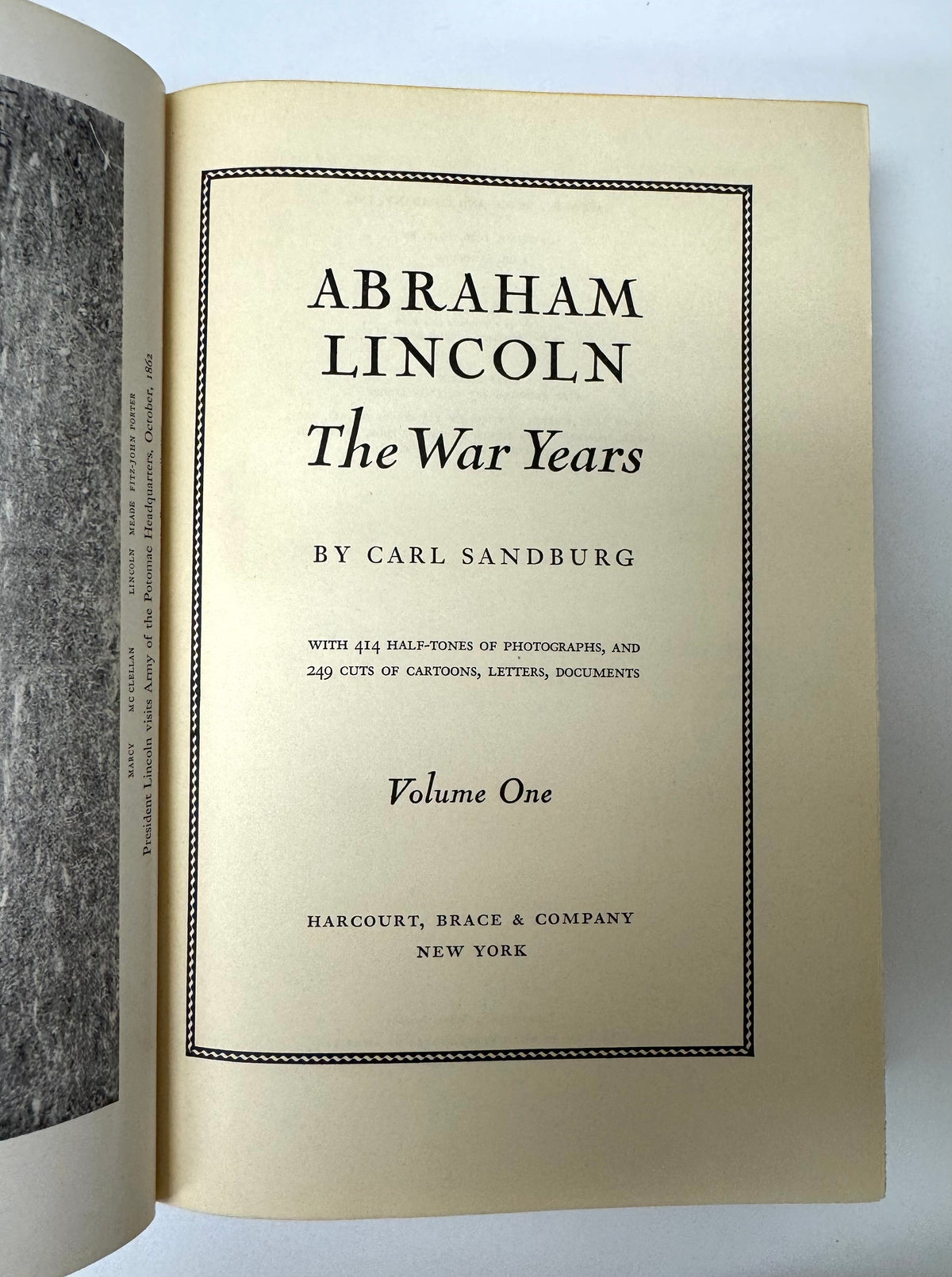 FIRST EDITION 'Abraham Lincoln The War Years'