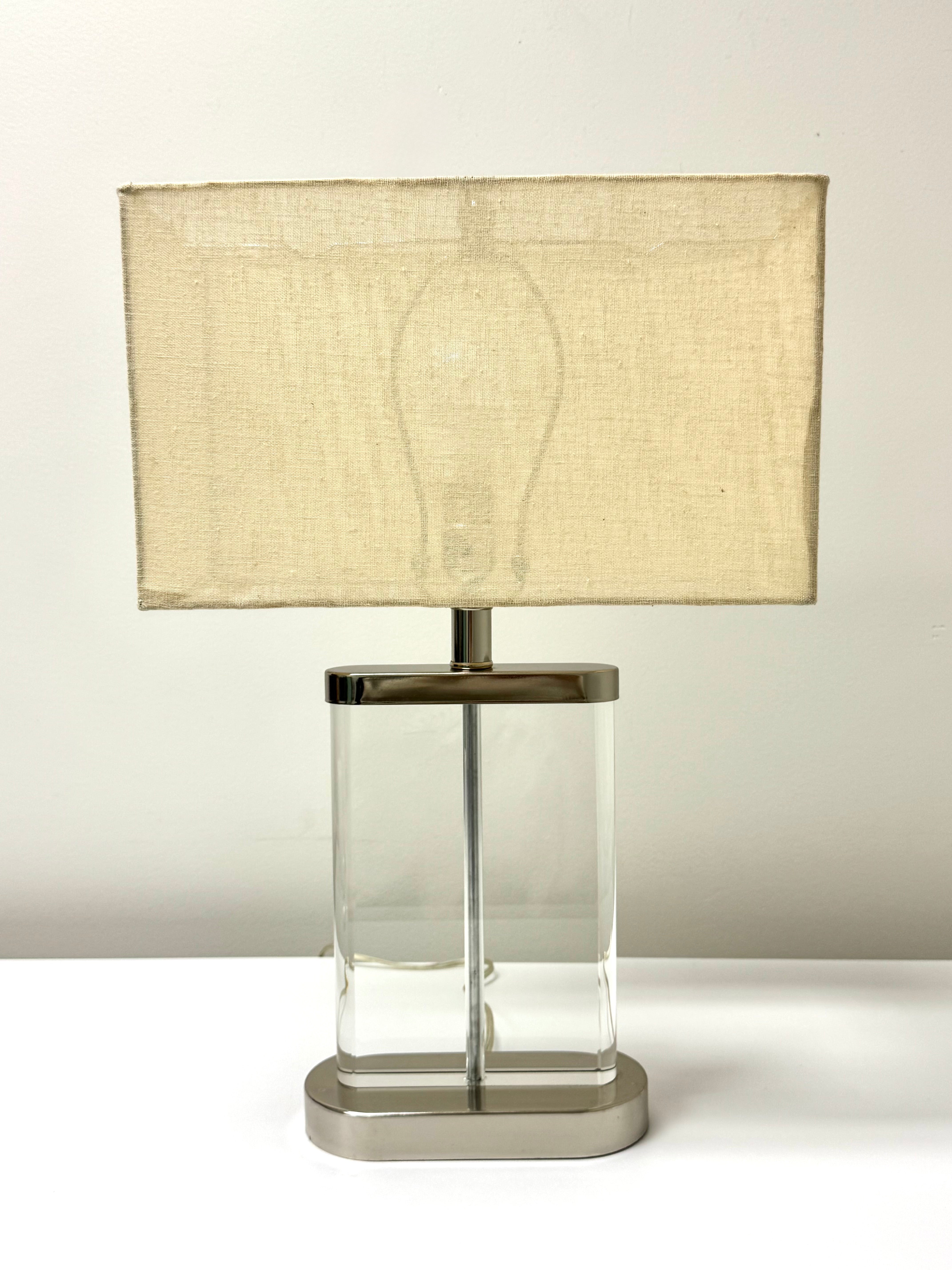 Slim Oblong Glass Lamp