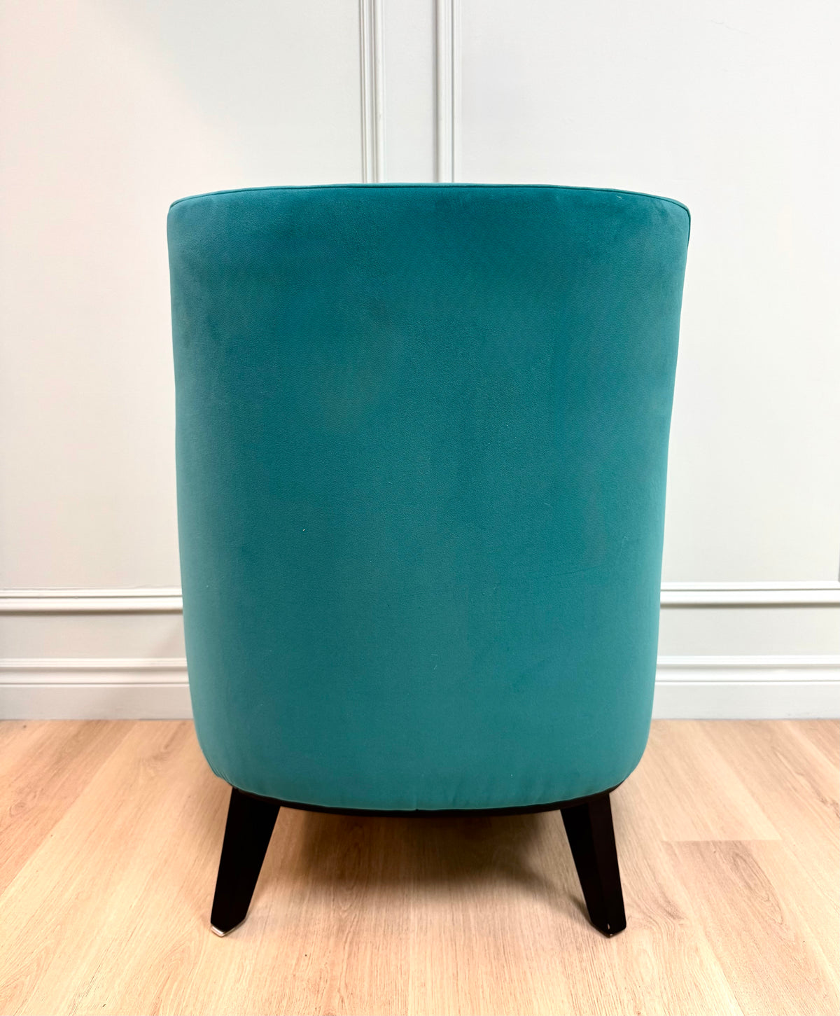 Turquoise Velvet Slipper Chair