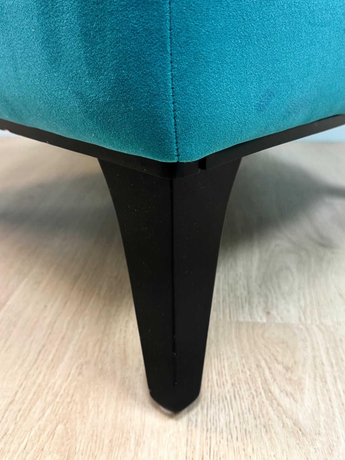 Turquoise Velvet Slipper Chair