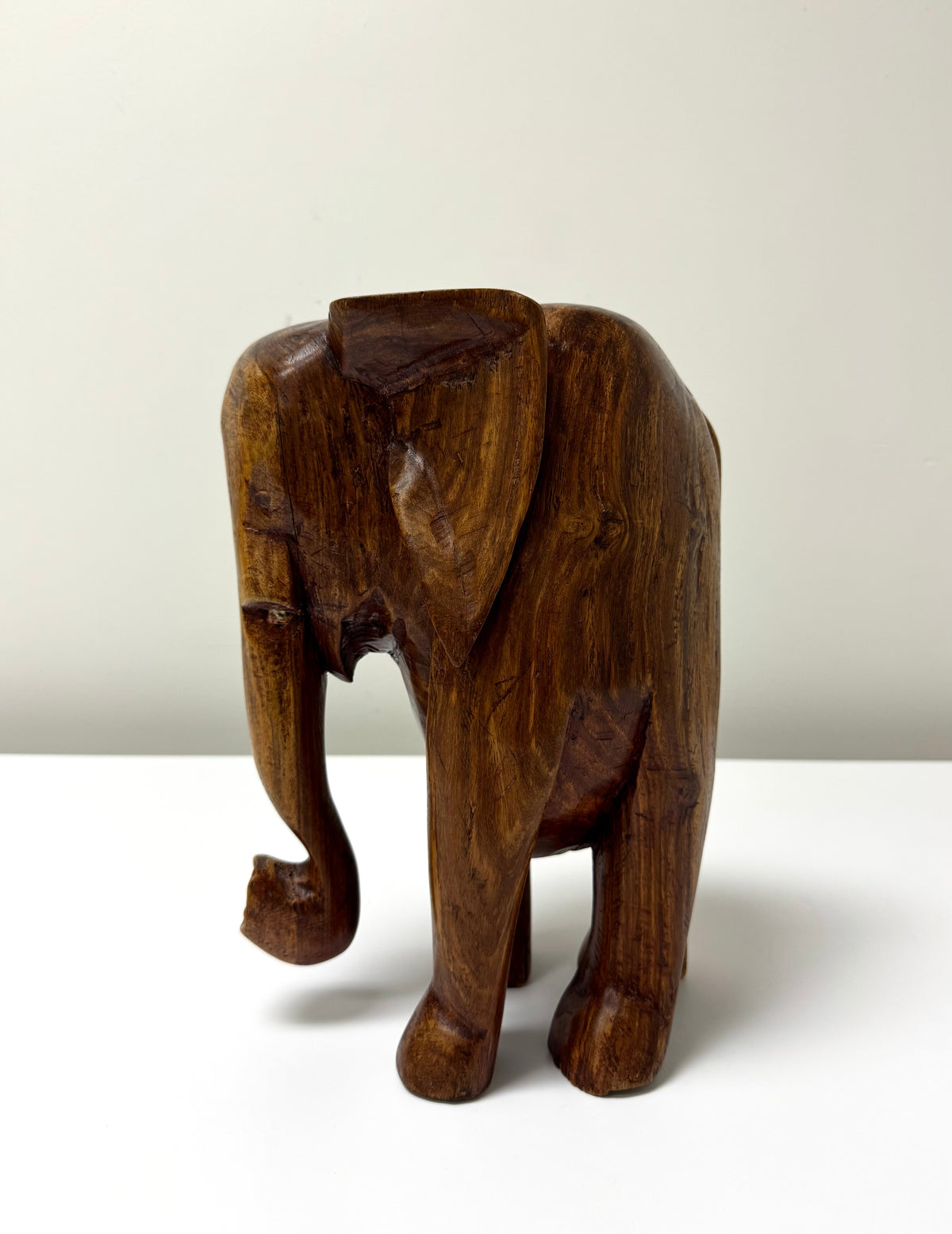 Vintage Hand-carved Wood Elephant