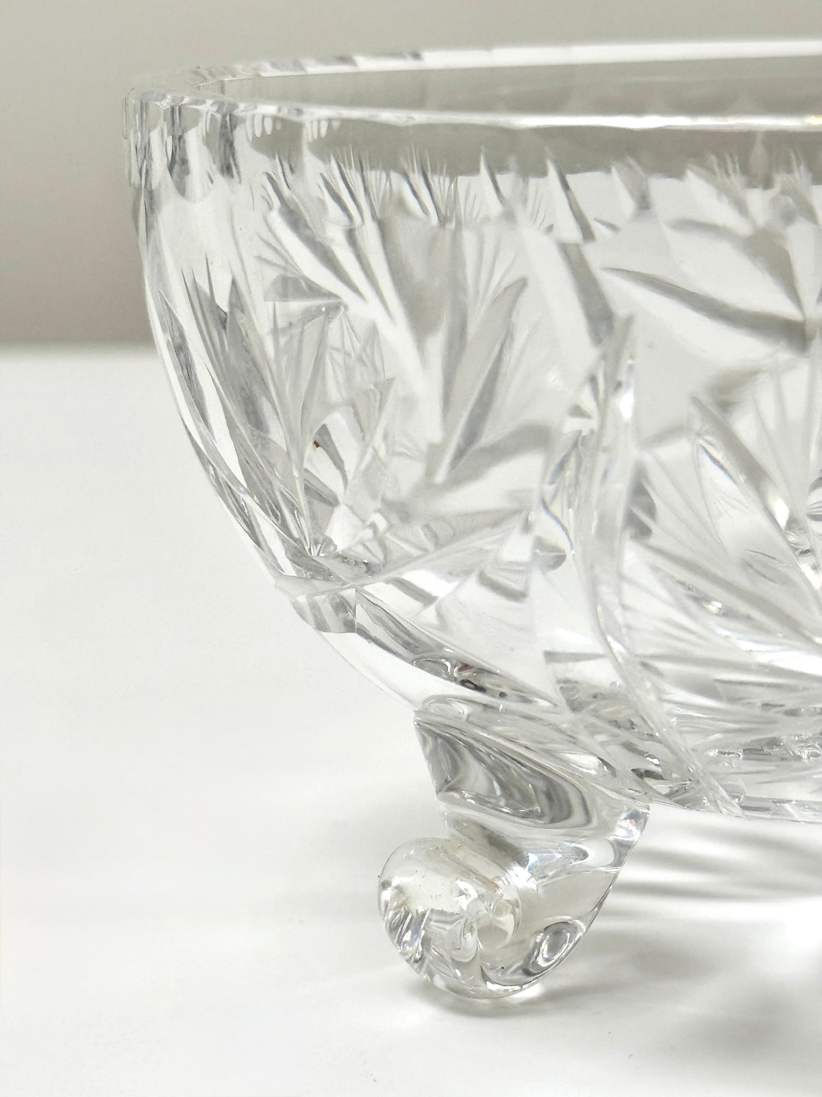 Pinwheel Crystal Footed Bowl