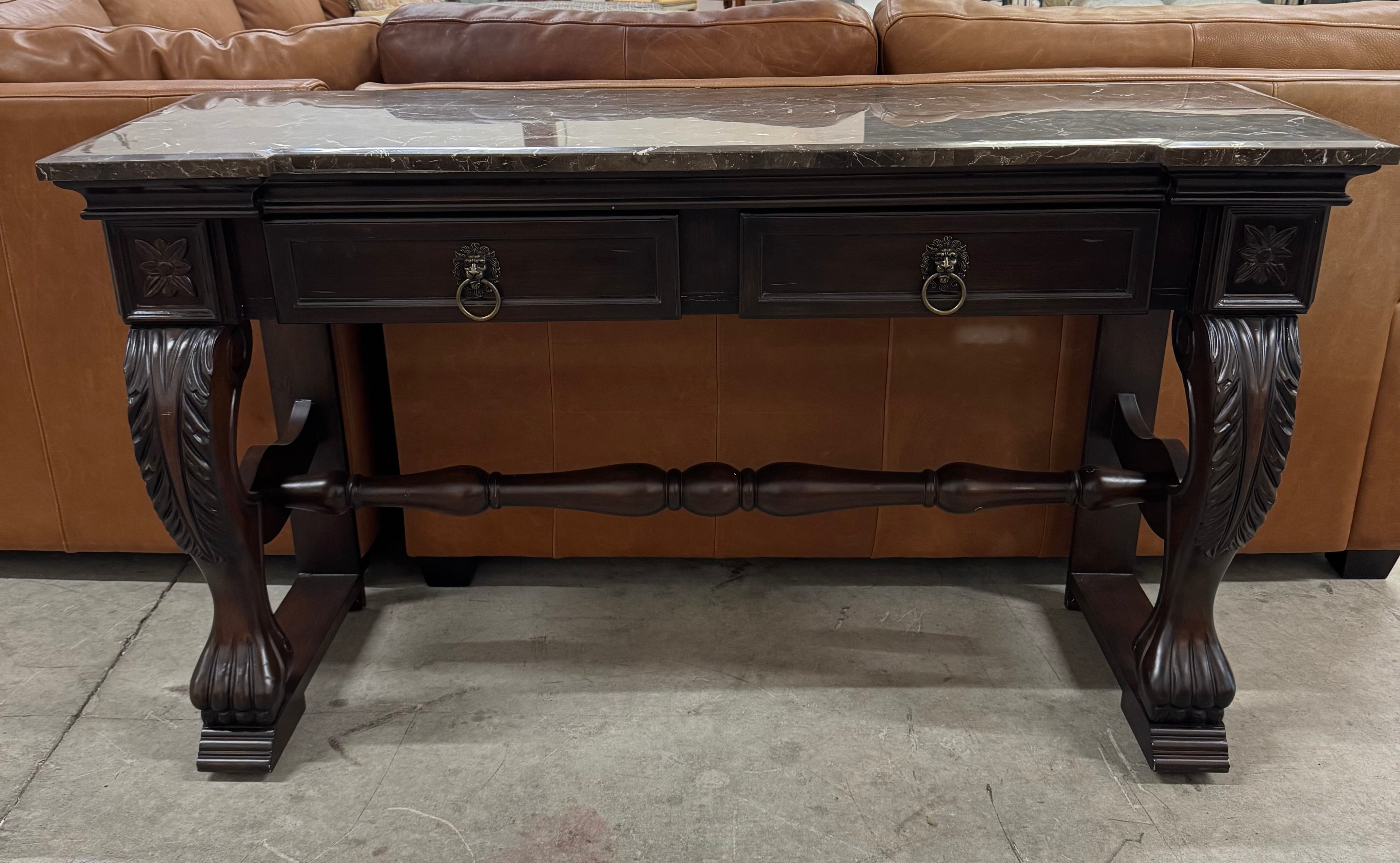 Console with Brown Marble Top
