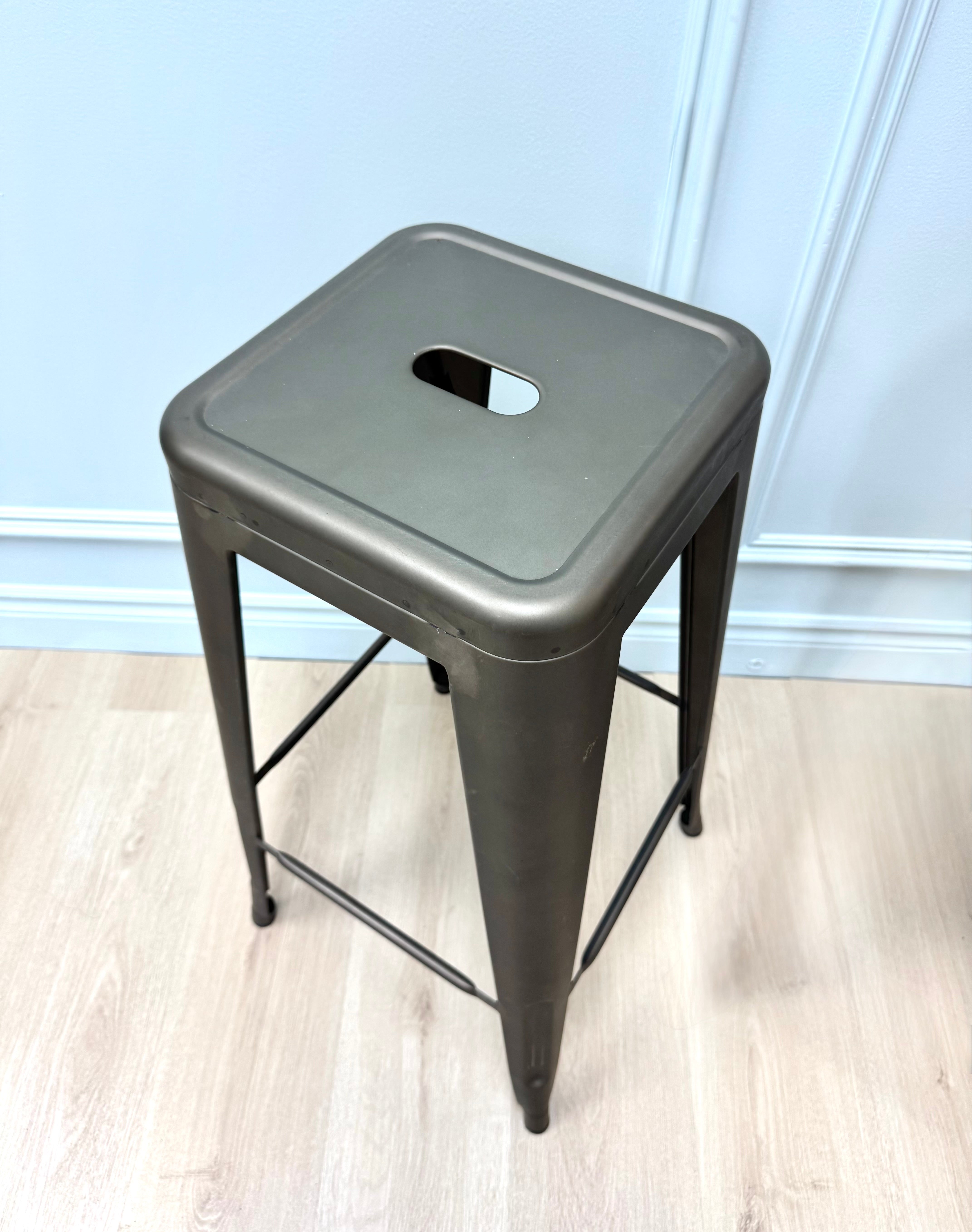 Graphite Metal Bar Stools Set of 2