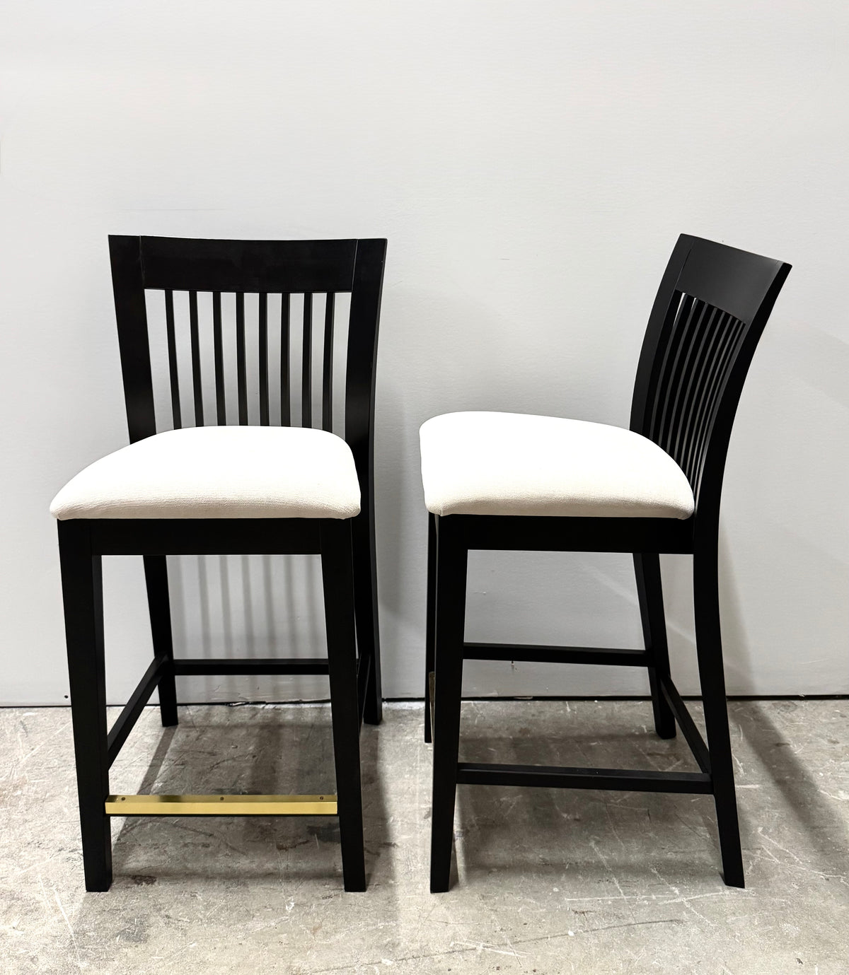 Openwork Slat Back Counter Stools Set of 2