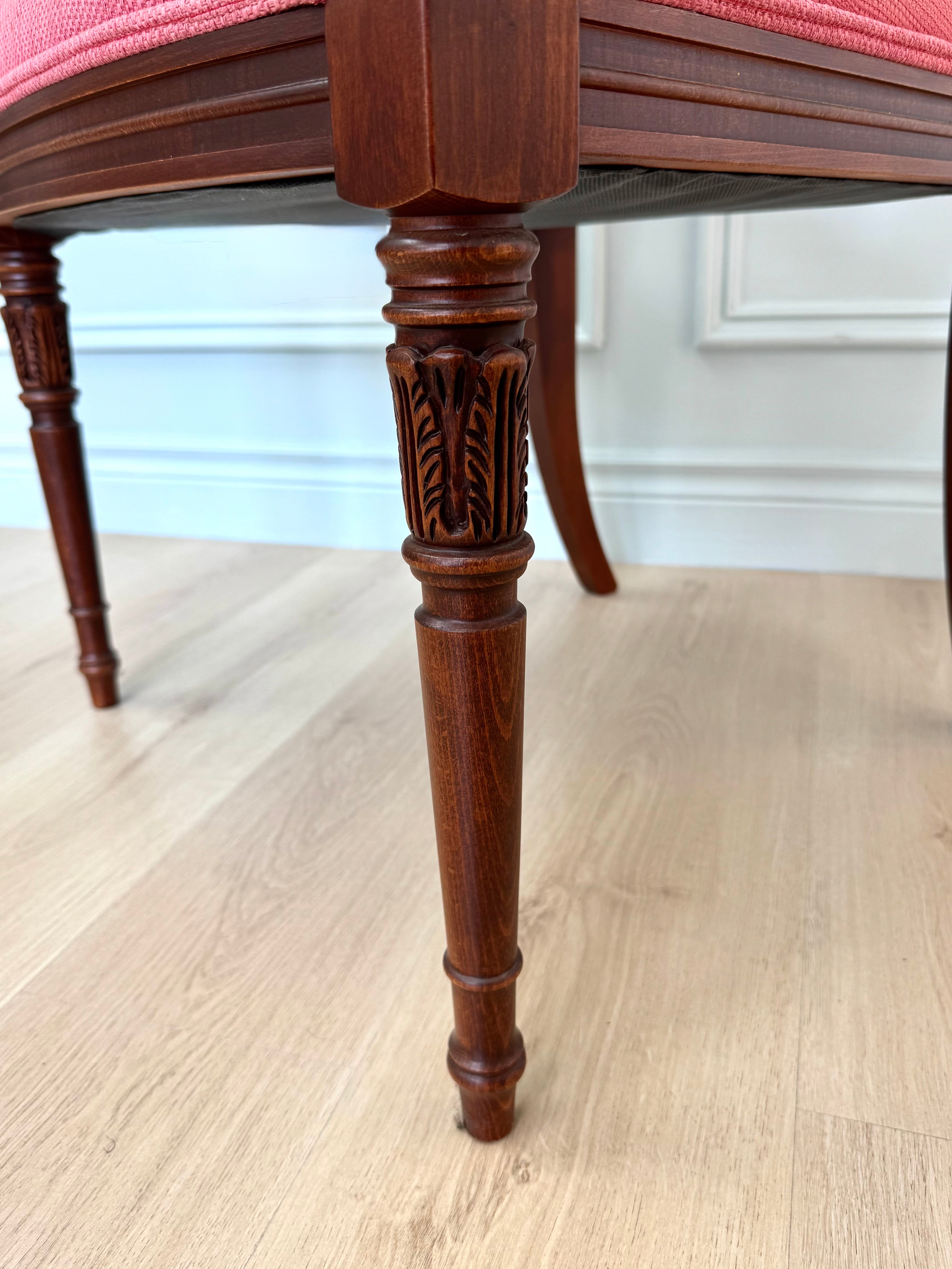 NEW Neoclassical Chair with Cherry Upholstery