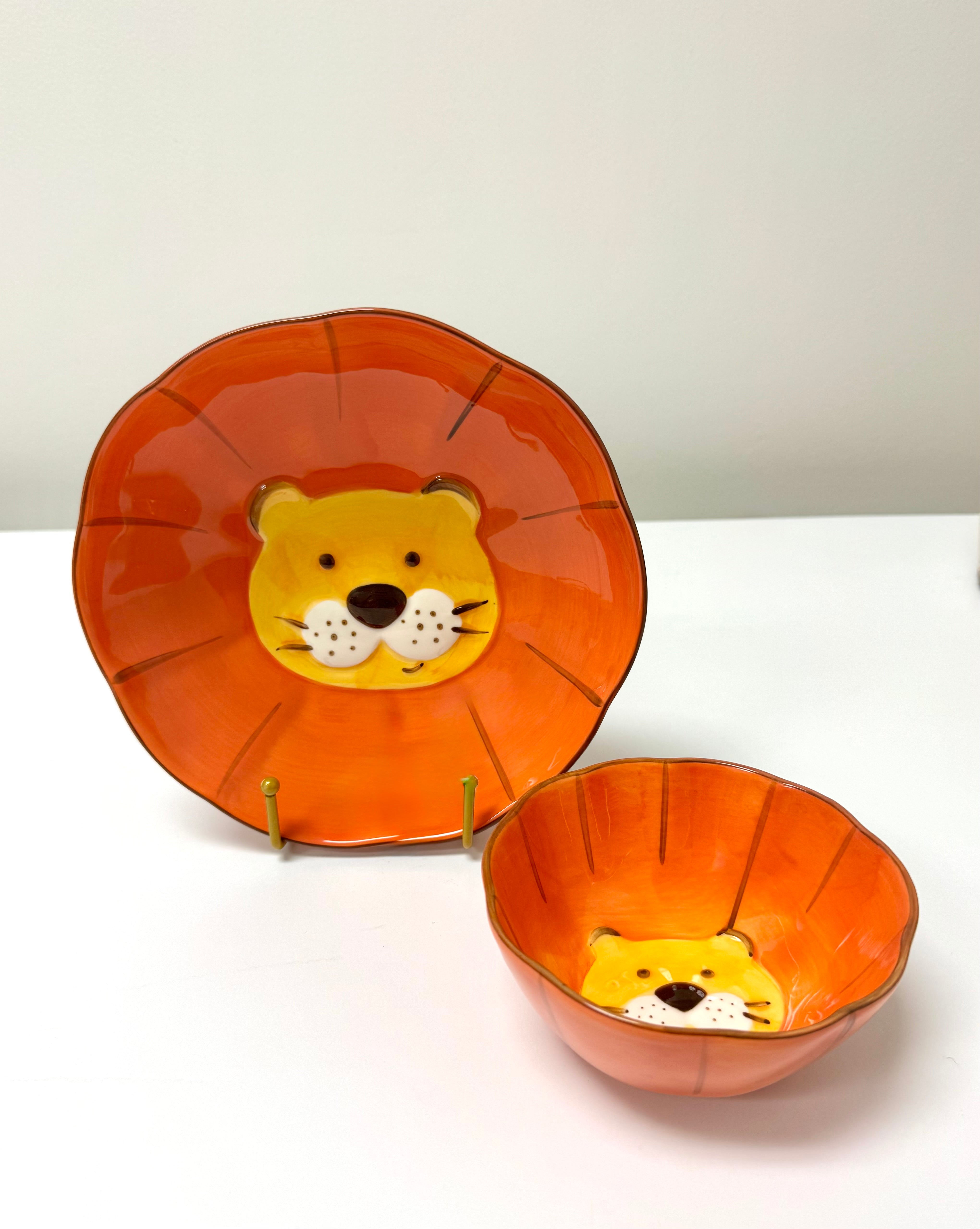 Lion Ceramic Bowls Set