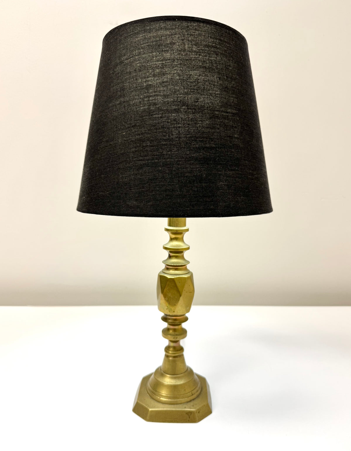 Vintage Aged Brass Geometric Lamp
