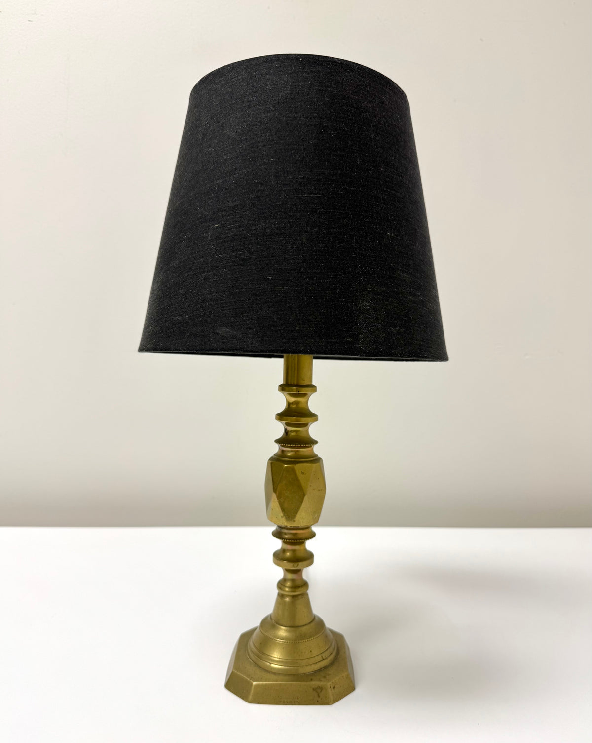 Vintage Aged Brass Geometric Lamp
