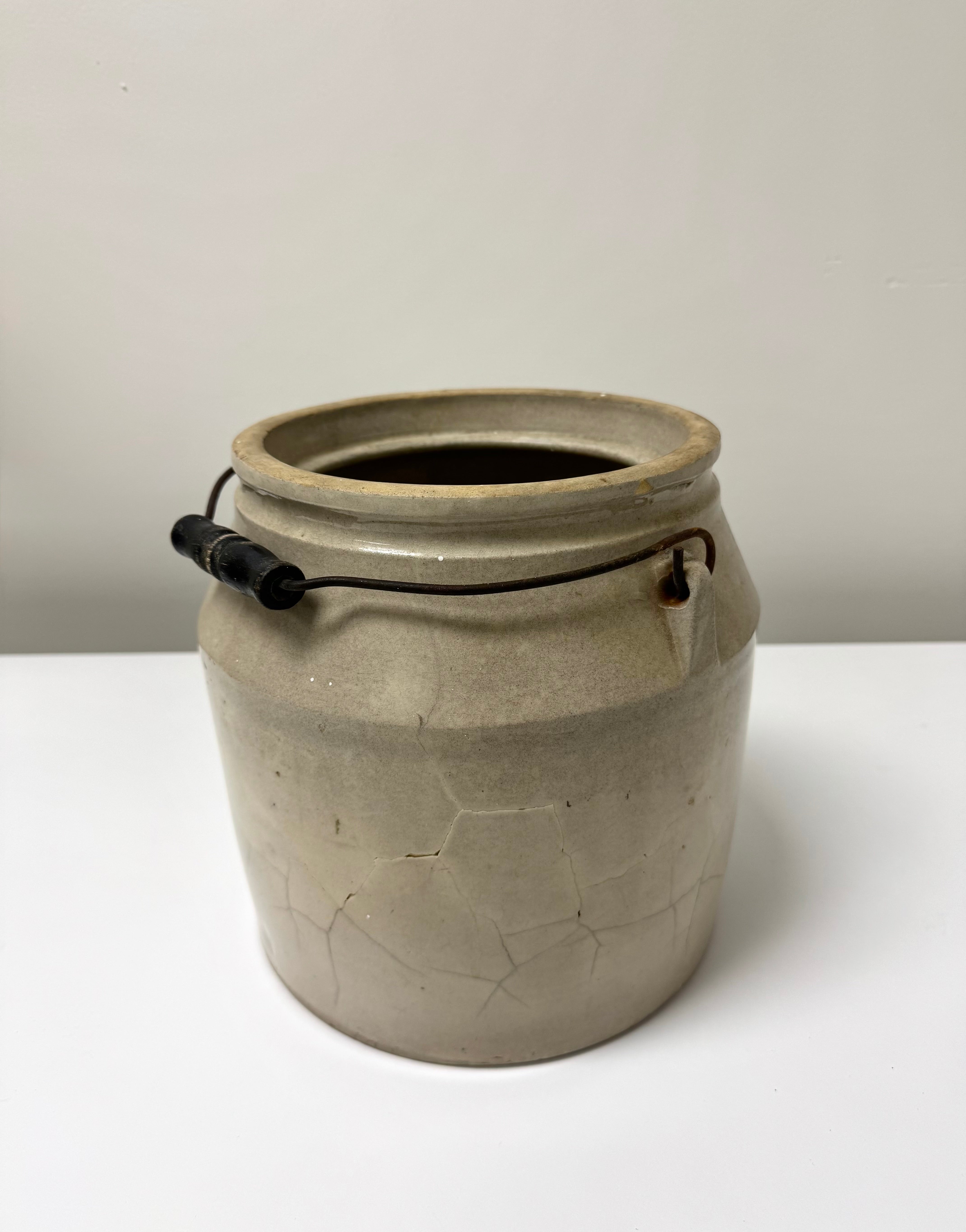 Vintage Salt-glazed Stoneware Crock