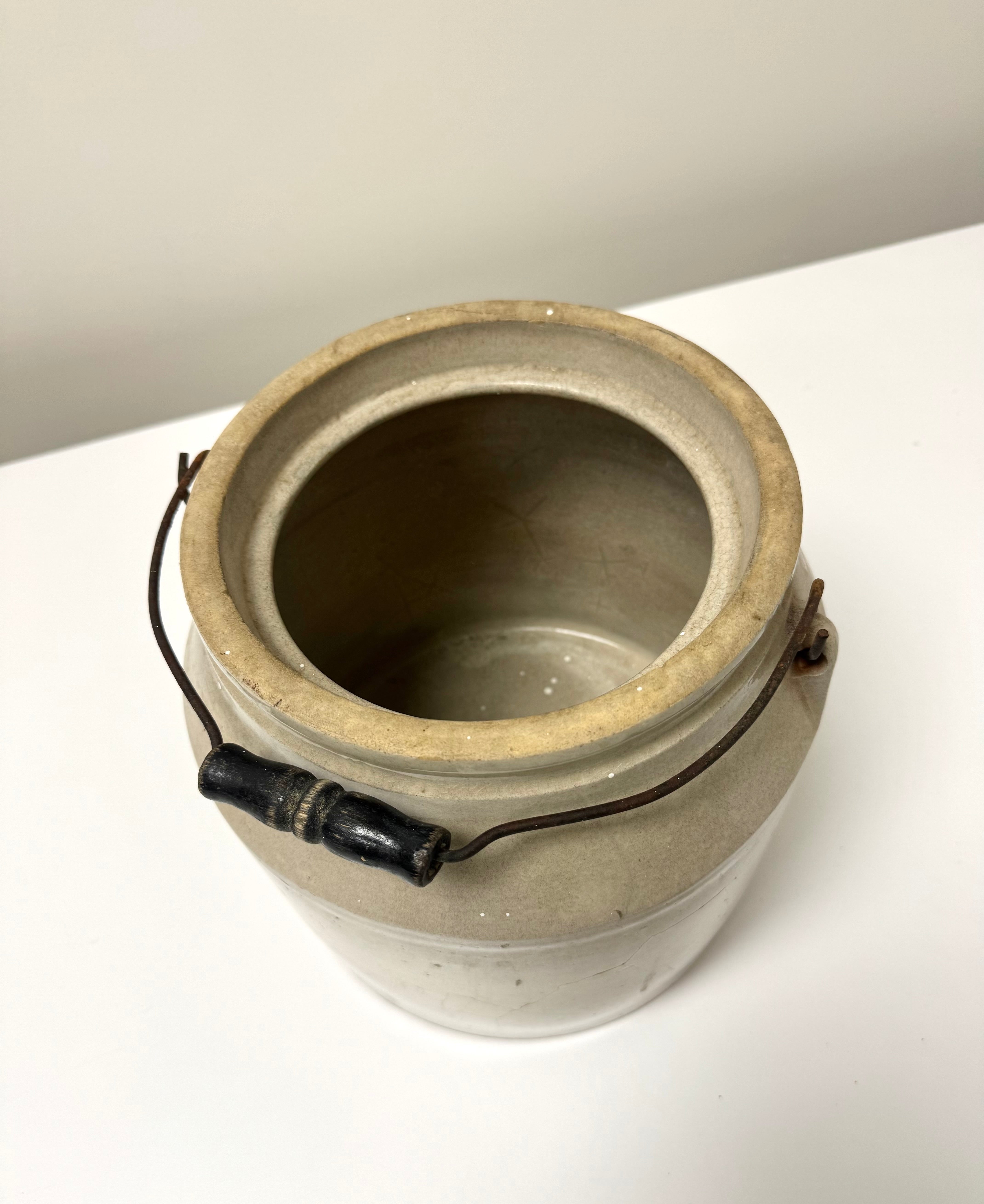 Vintage Salt-glazed Stoneware Crock