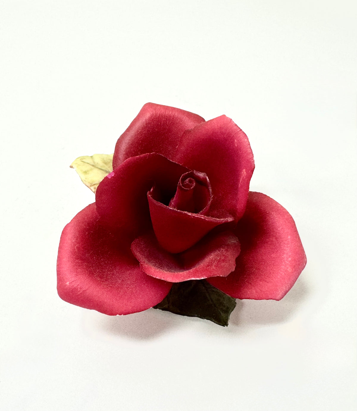 CAPODIMONTE Porcelain Red Rose